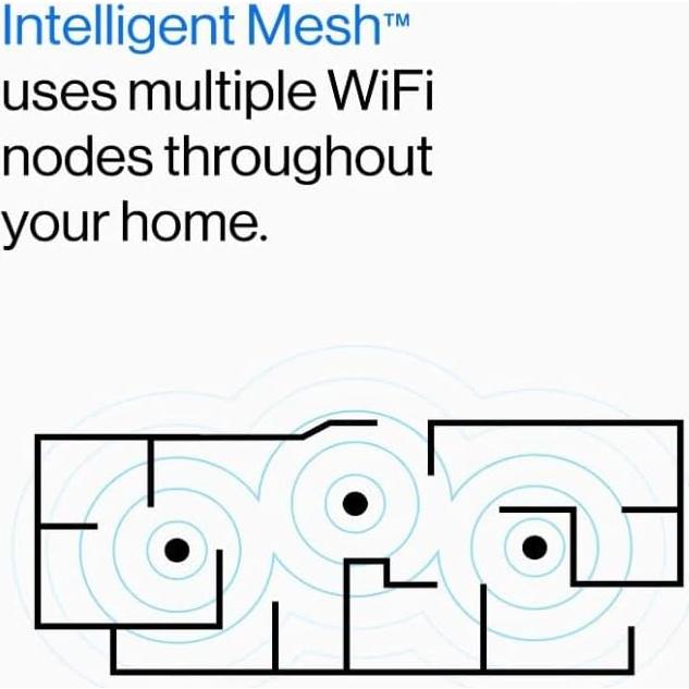 Enrutador Mesh WiFi 6 Linksys MX8000 - 2 Paquete 500 m²