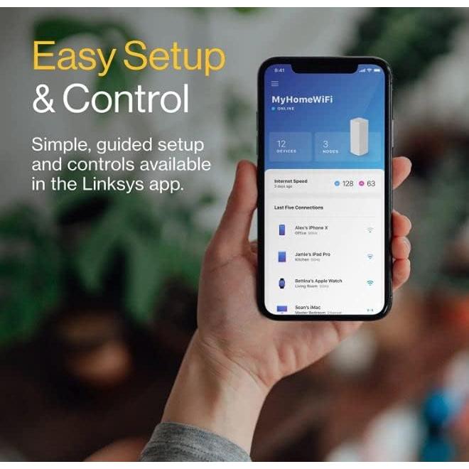 Enrutador Mesh WiFi 6 Linksys MX8000 - 2 Paquete 500 m²