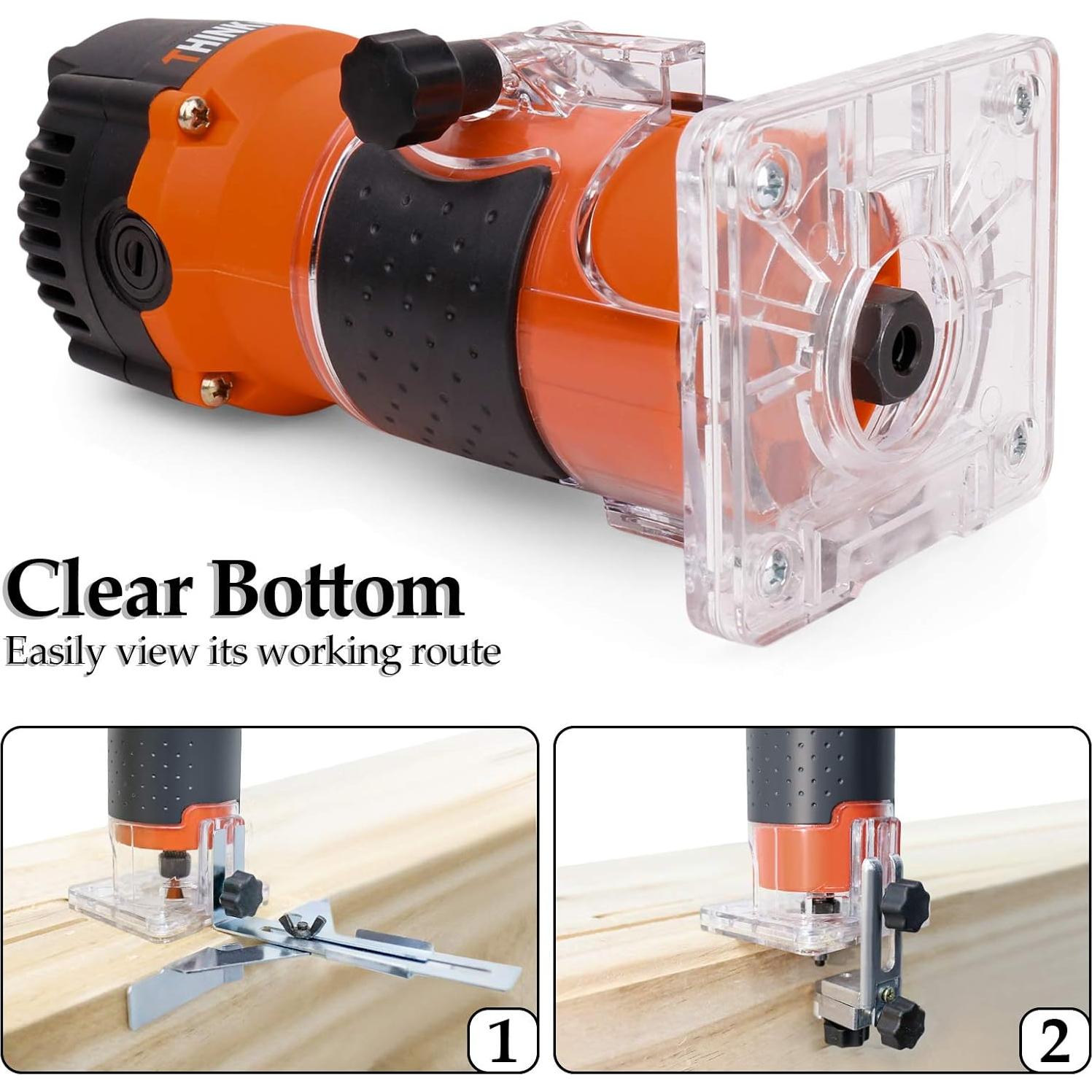 Router Compacto THINKWORK 800W 1.25HP con 15 Brocas