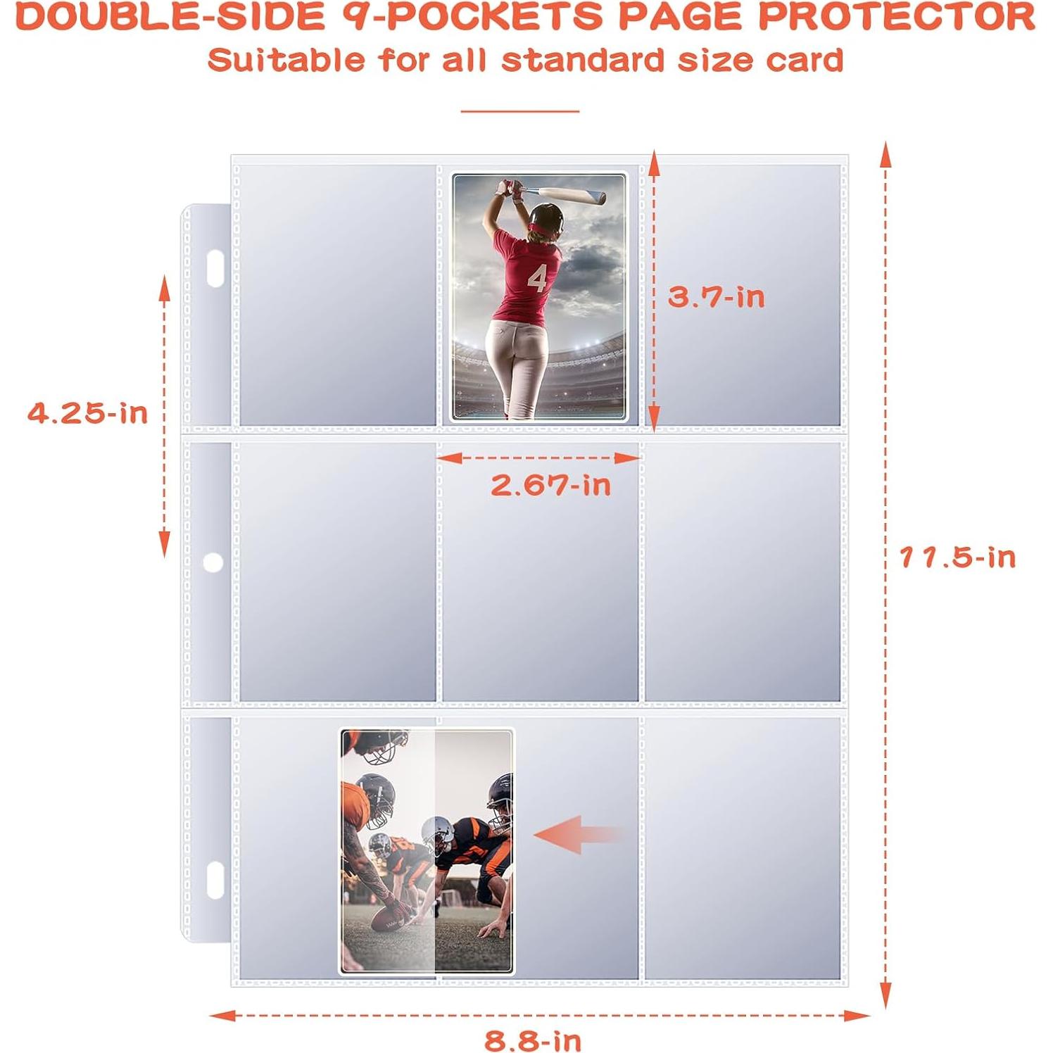 1800 Fundas para Tarjetas Kitoyz - Doble Cara, Transparente