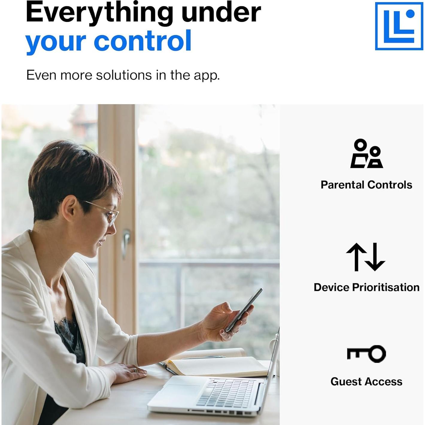 Router Linksys MR7350 Mesh Wi-Fi 6 Doble Banda 1589.9 m²