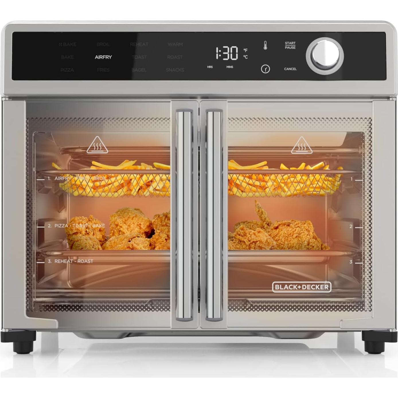 Horno Tostador de Aire BLACK+DECKER Crisp N Bake 12 en 1