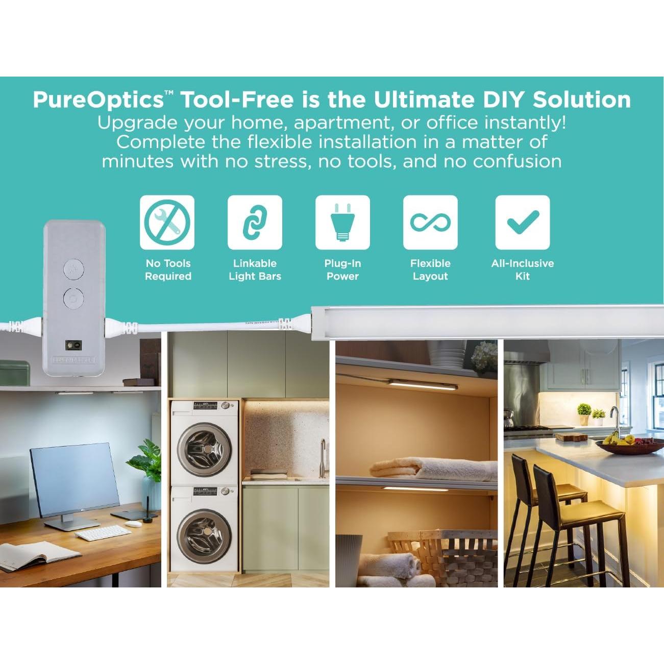 Kit de Luz LED Bajo Mueble Black+Decker 3 Barras 22,86 cm