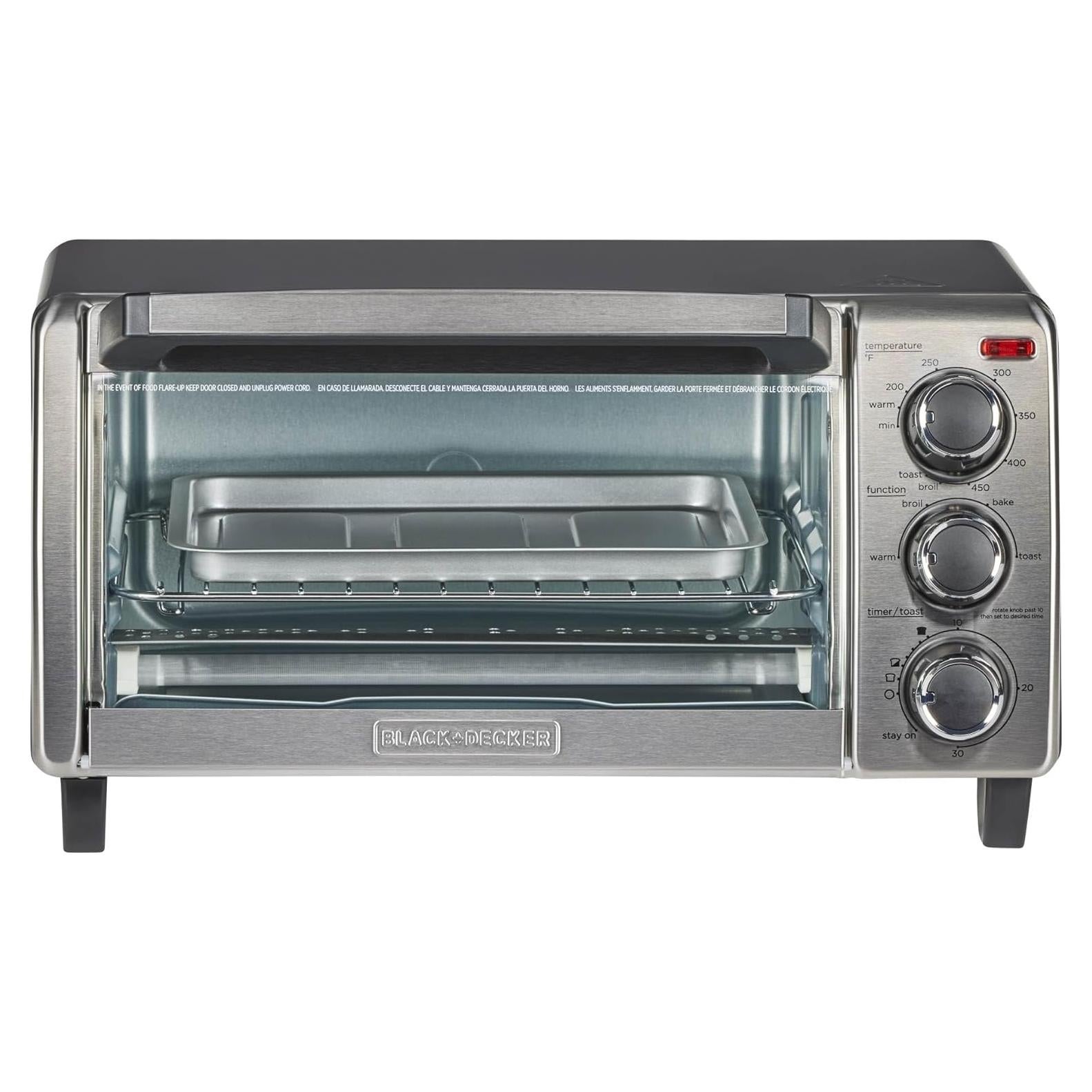 Horno Tostador BLACK+DECKER TO1756SB 4 Rebanadas Acero Inoxidable