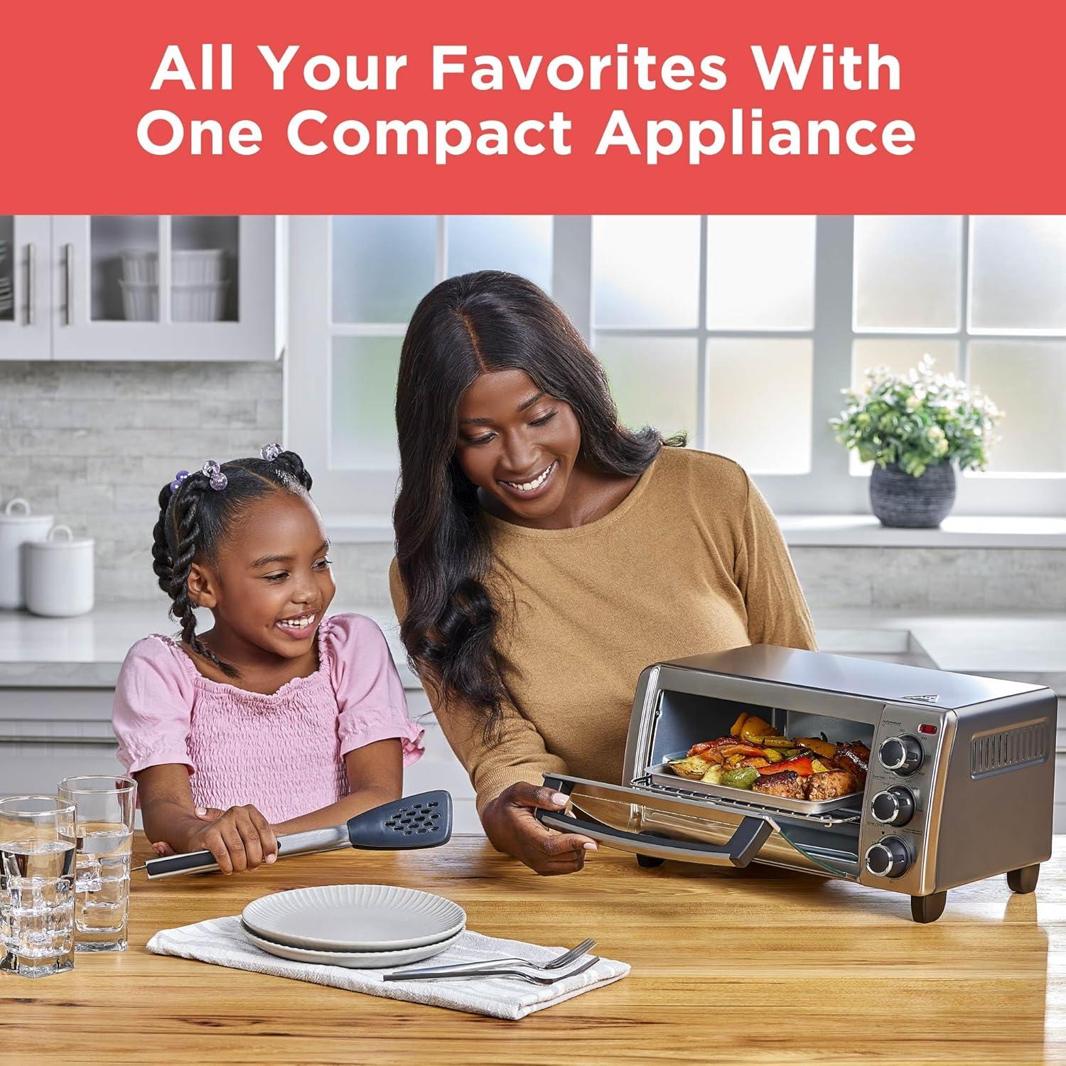 Horno Tostador BLACK+DECKER TO1756SB 4 Rebanadas Acero Inoxidable