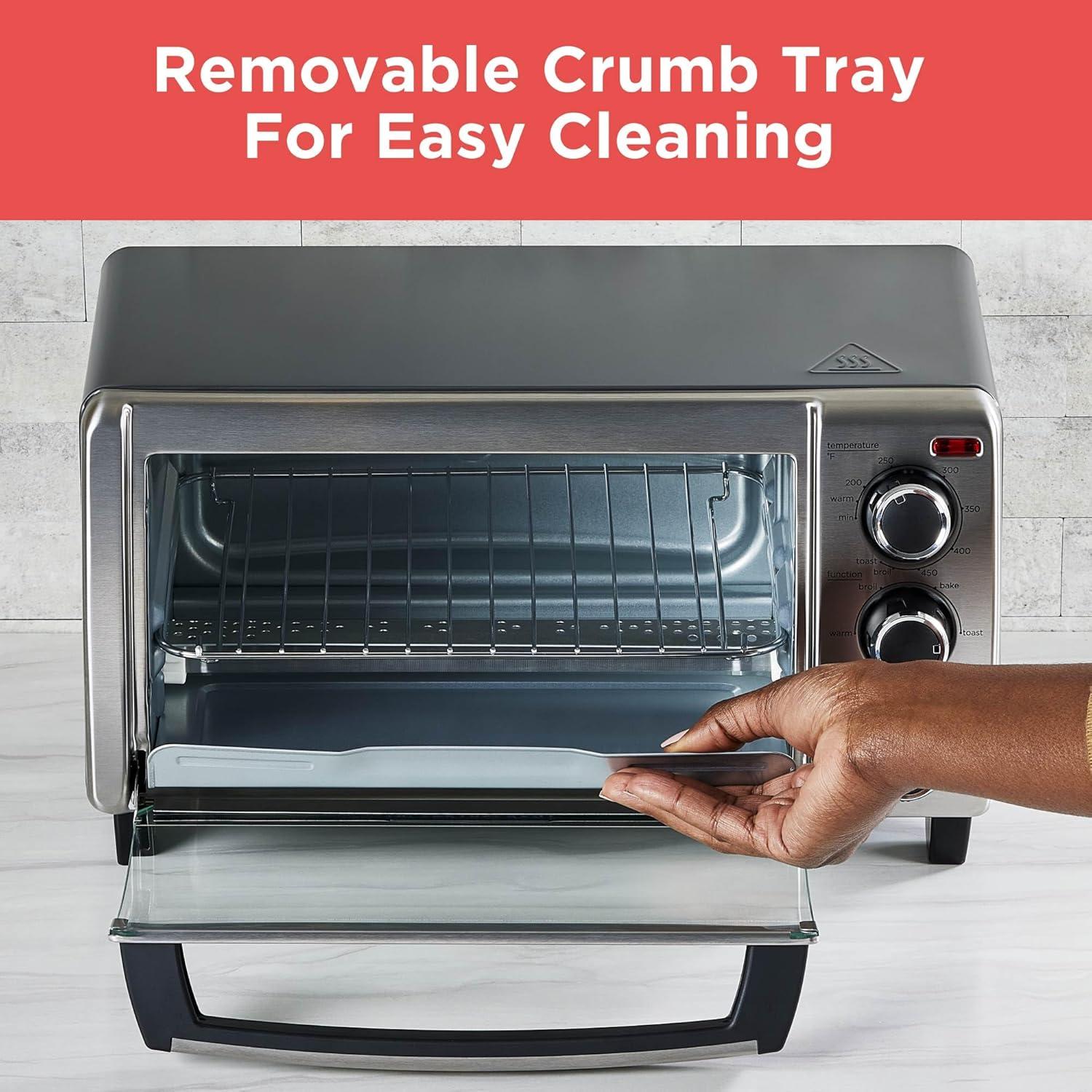 Horno Tostador BLACK+DECKER TO1756SB 4 Rebanadas Acero Inoxidable