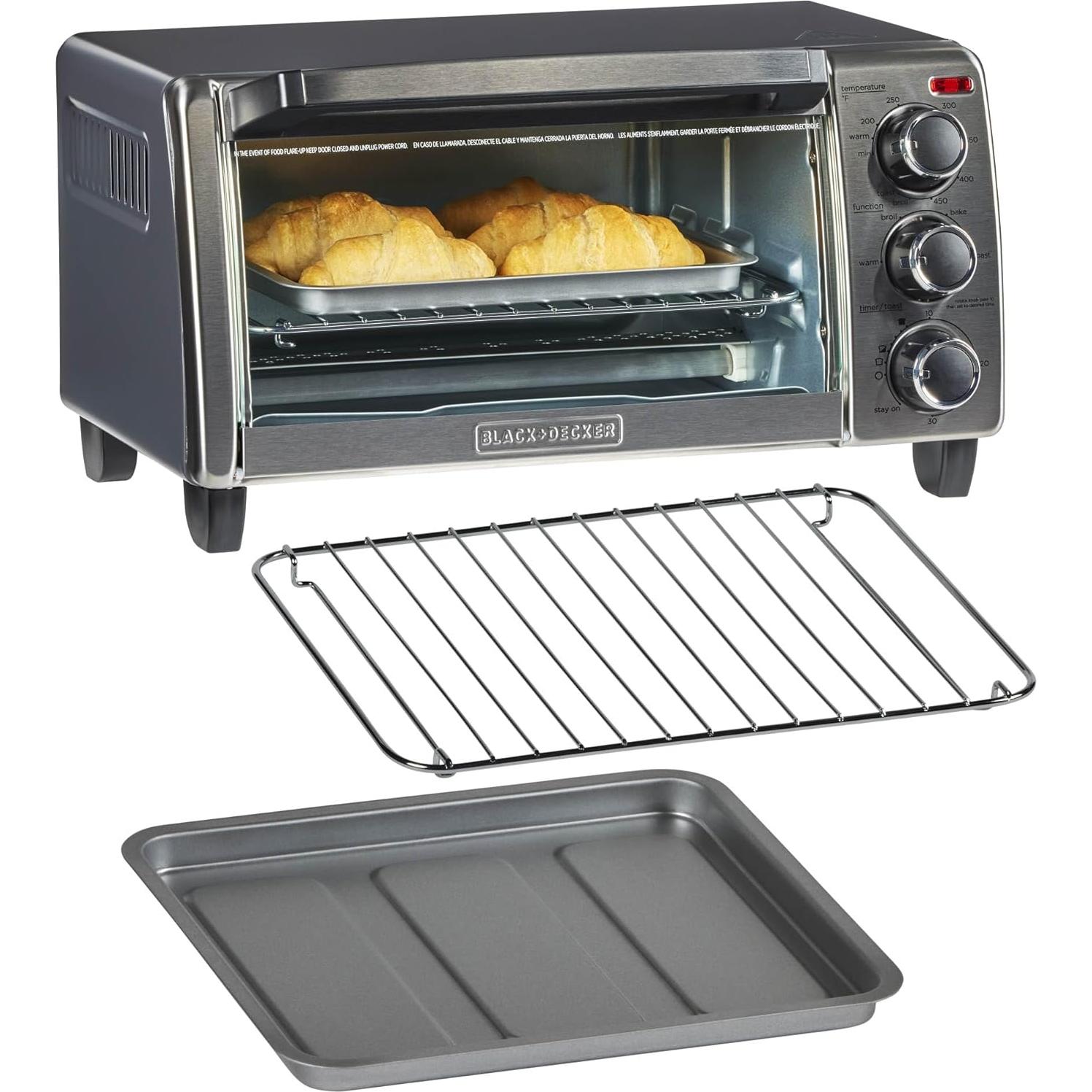 Horno Tostador BLACK+DECKER TO1756SB 4 Rebanadas Acero Inoxidable