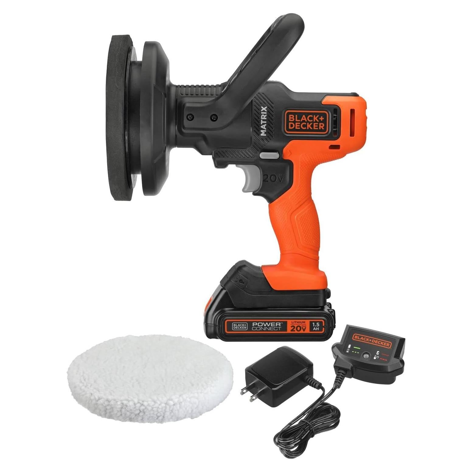 Kit de Pulido BLACK+DECKER MATRIX 20V, 3500 RPM, Naranja