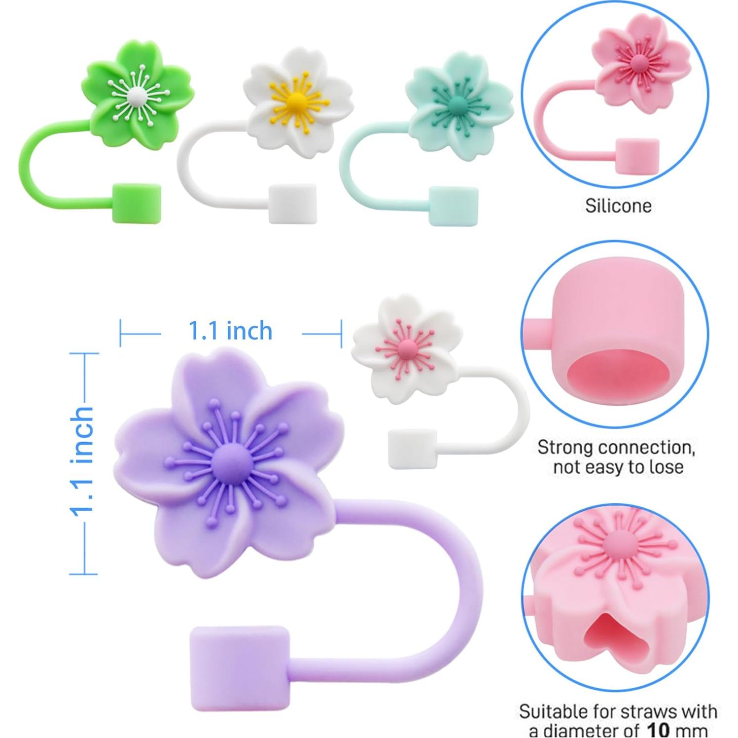 Cubierta de Silicona para Pajitas Stanley 10 mm - 6 Piezas