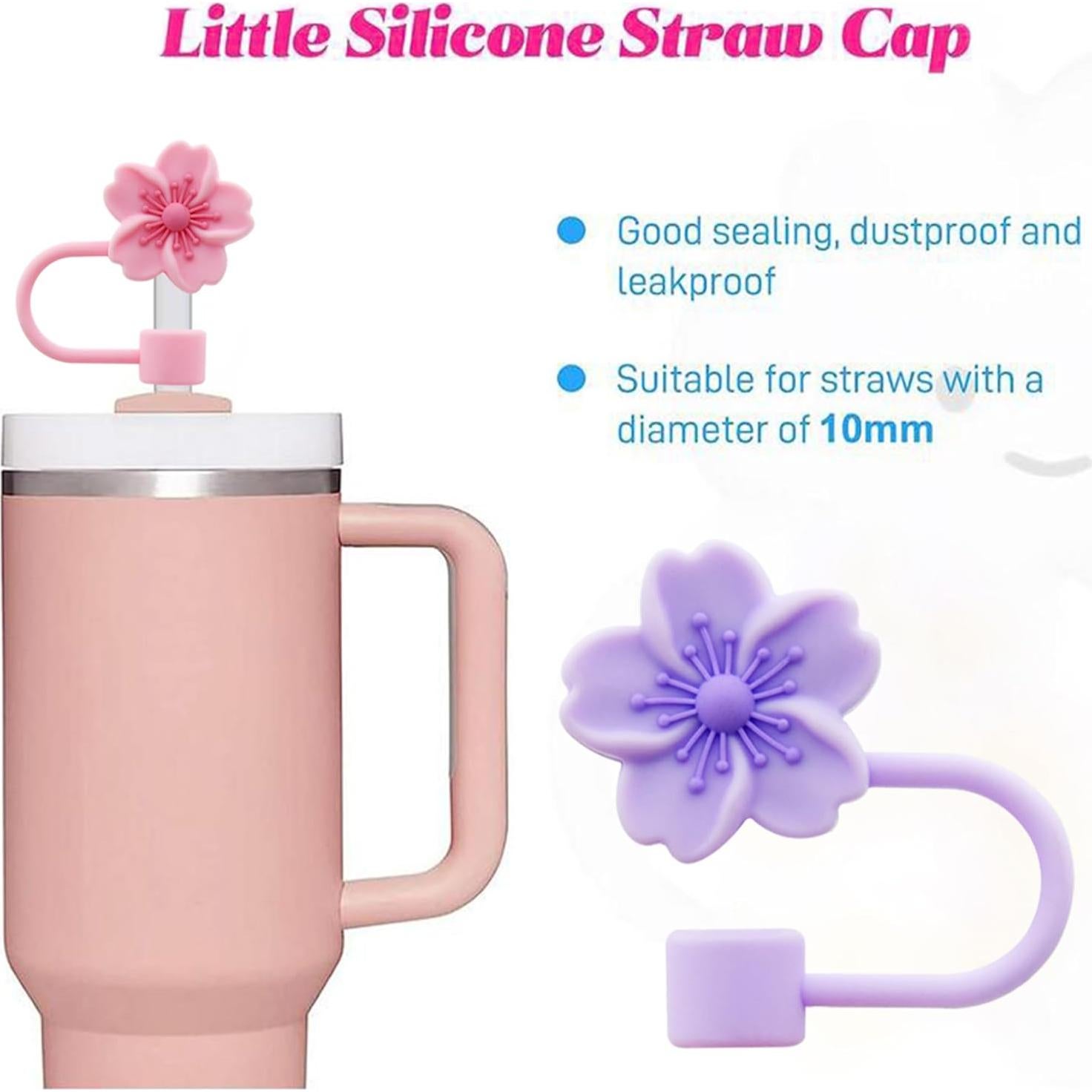 Cubierta de Silicona para Pajitas Stanley 10 mm - 6 Piezas