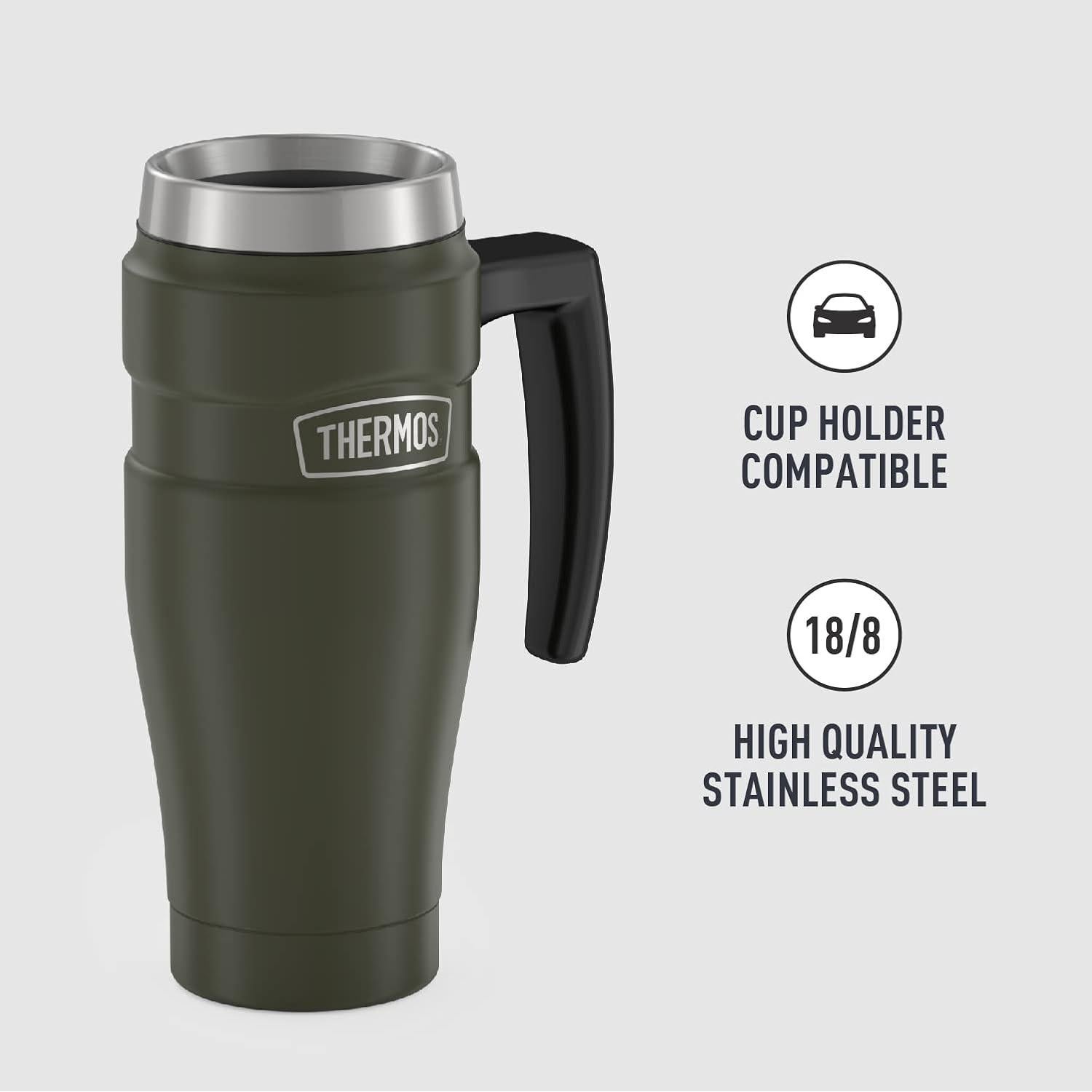 Taza de Viaje THERMOS Aislada 450ml Verde Militar