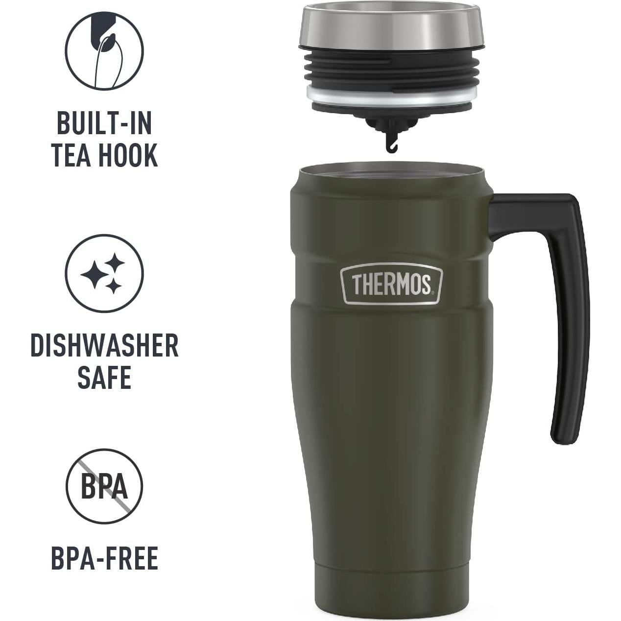 Taza de Viaje THERMOS Aislada 450ml Verde Militar