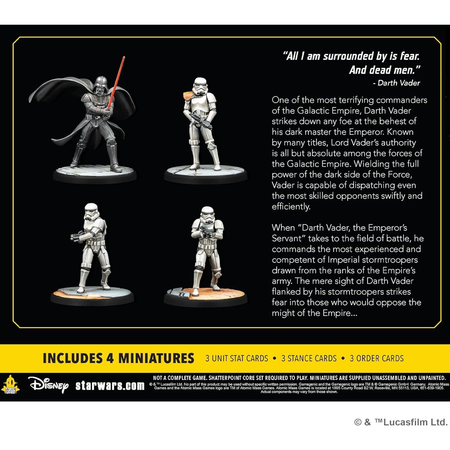 Star Wars Shatterpoint Darth Vader y Stormtroopers - Juego de Estrategia