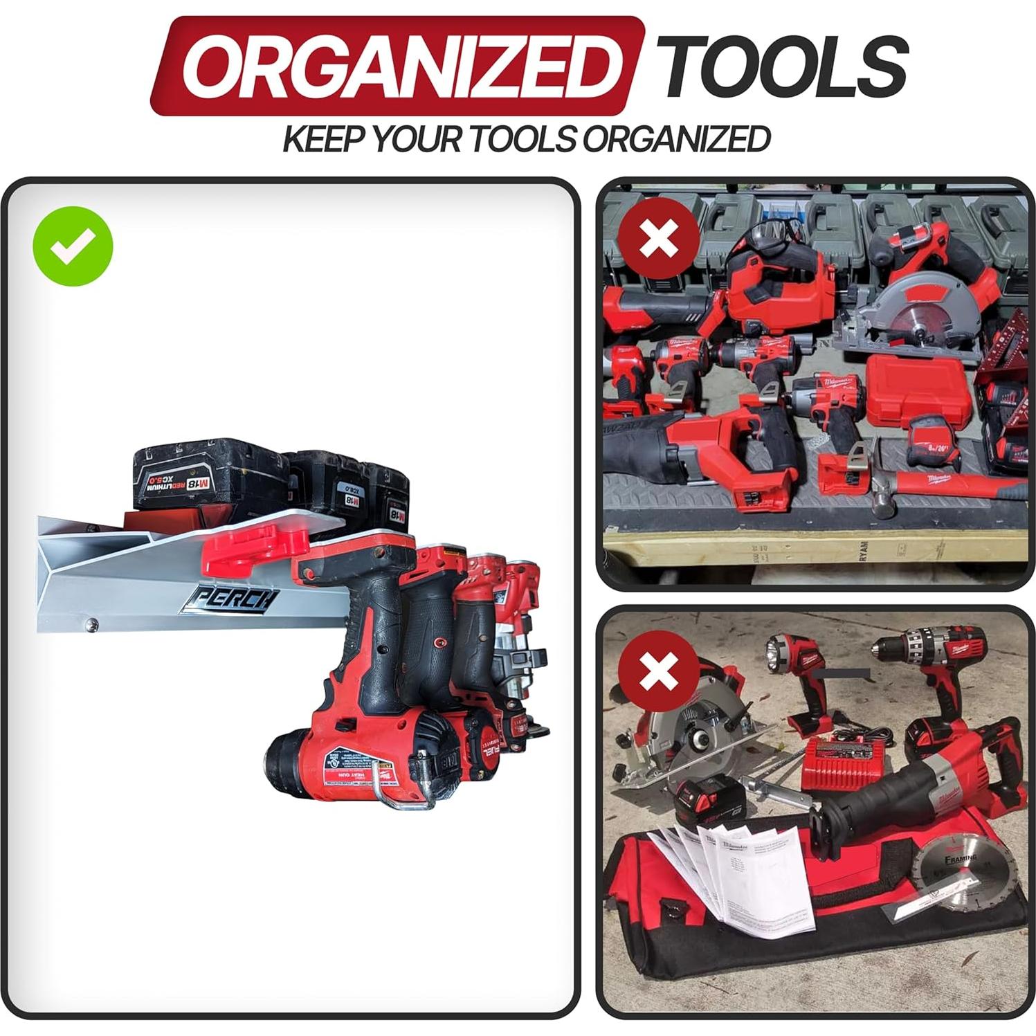 Soporte de herramientas Milwaukee M18 - Organizador 9 piezas