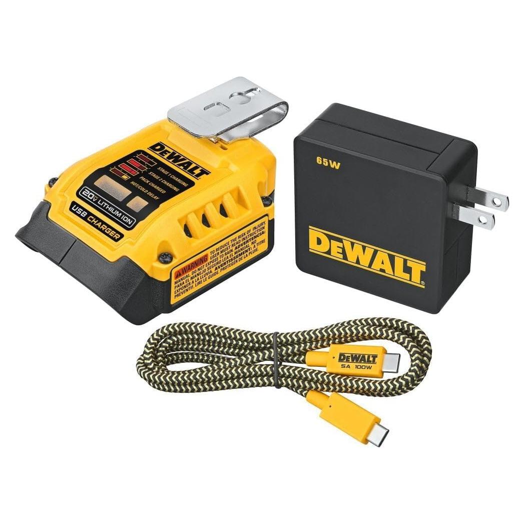 Cargador DEWALT DCB094K USB-C 100W y 12W USB-A