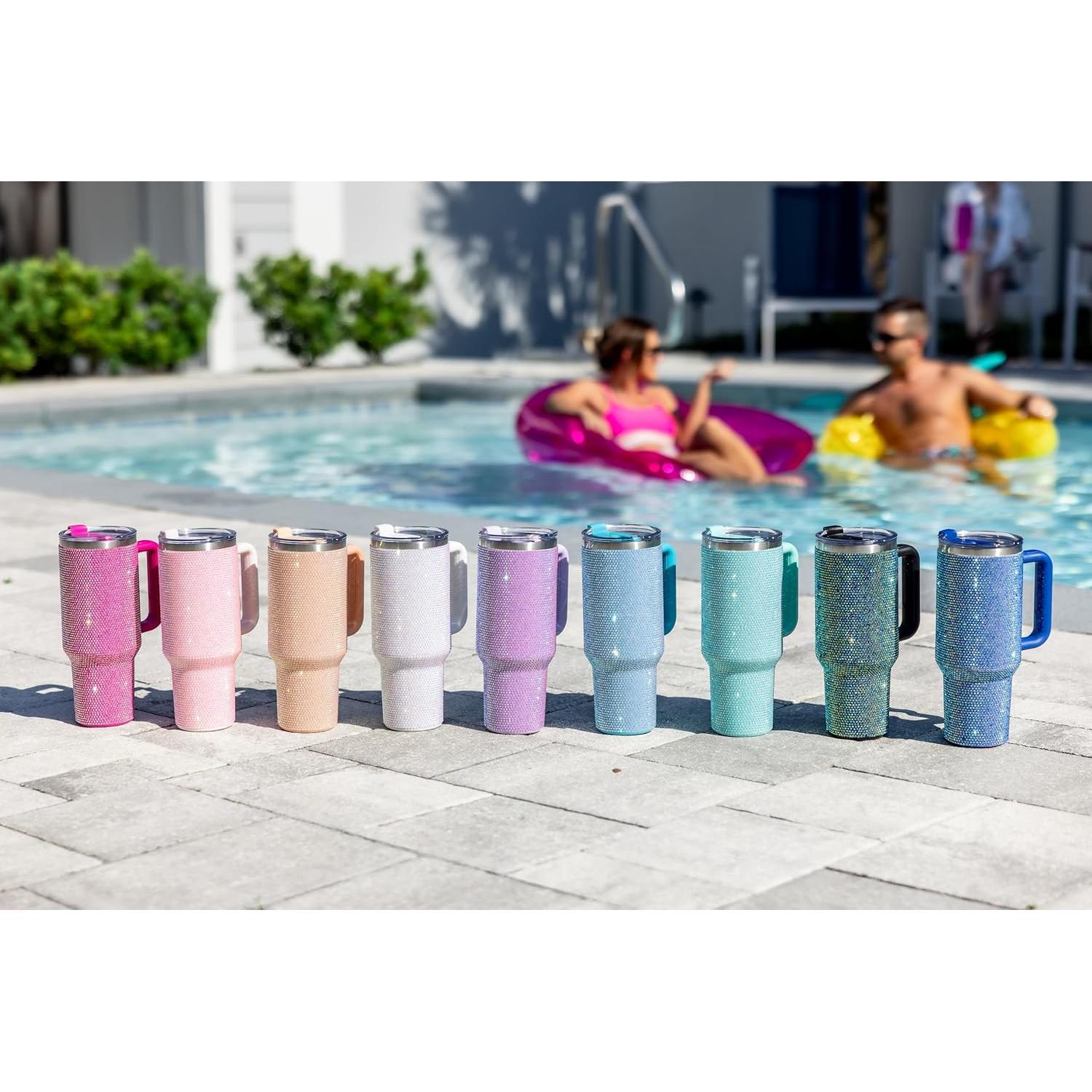 Taza de Acero Inoxidable Sip+Sea 1,18 L con Tapa y Pajilla