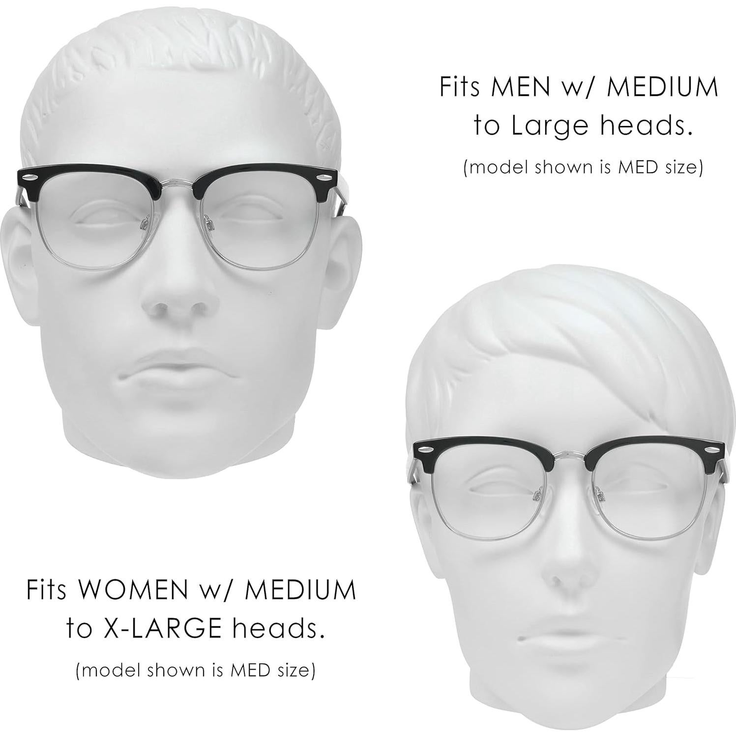 Gafas de Lectura proSPORT 2 Pares Semi Sin Montura +1.00