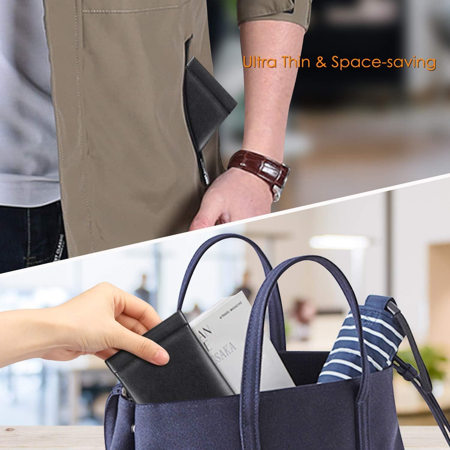 Funda para Gafas Fintie Negra con Paño de Limpieza - Cuero Vegano