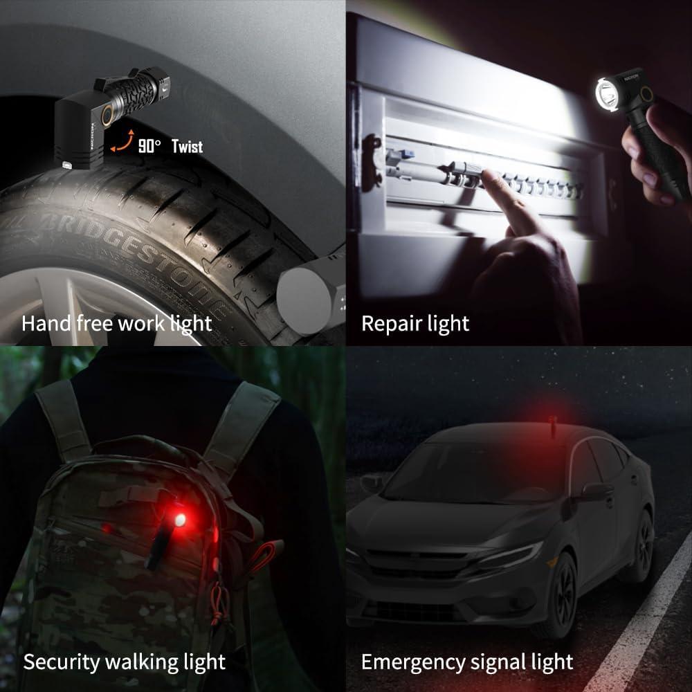 Linterna Táctica Nicron L71 1800 Lúmenes Recargable IP65