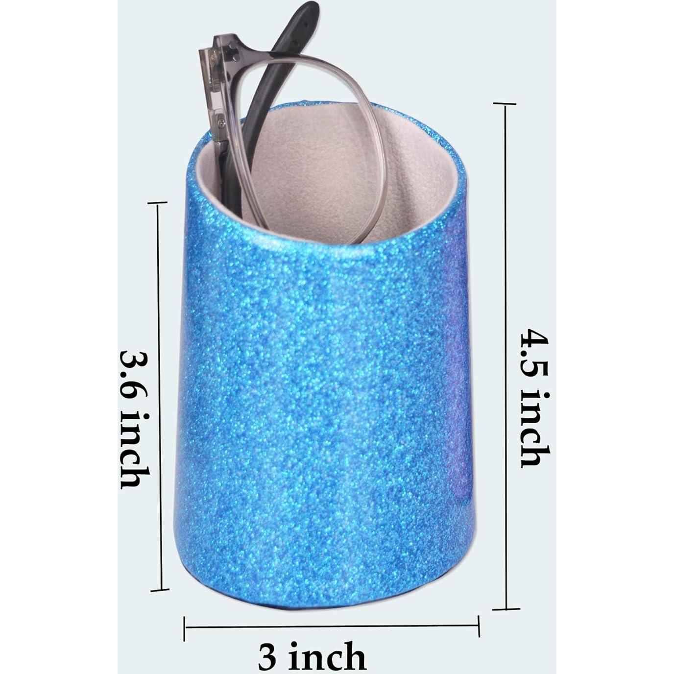 Soporte para Gafas Bleiou 2 Paquetes Cuero PU Rosa y Azul