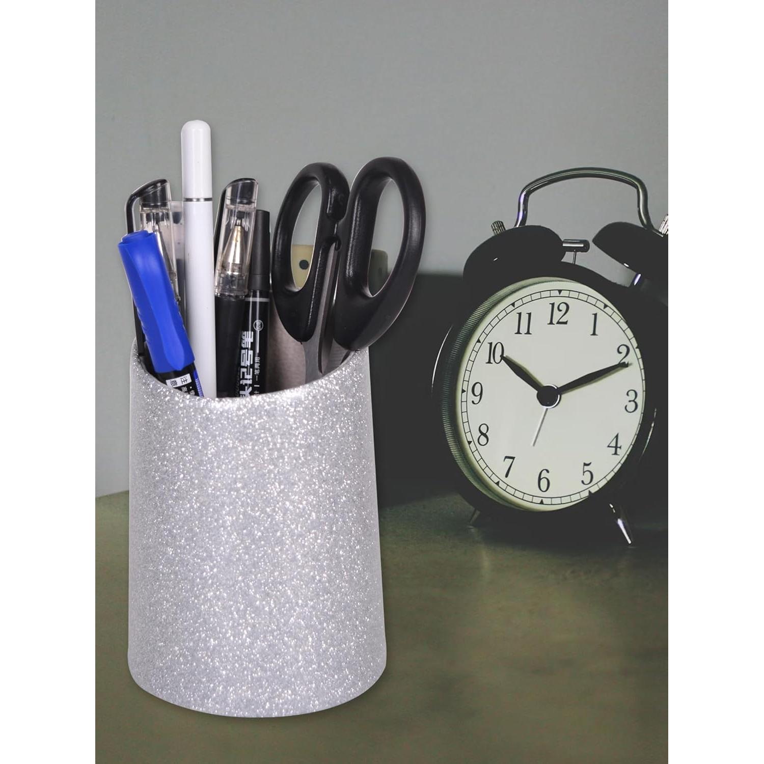 Soporte para Gafas Bleiou 2 Piezas Cuero PU Plata Brillante