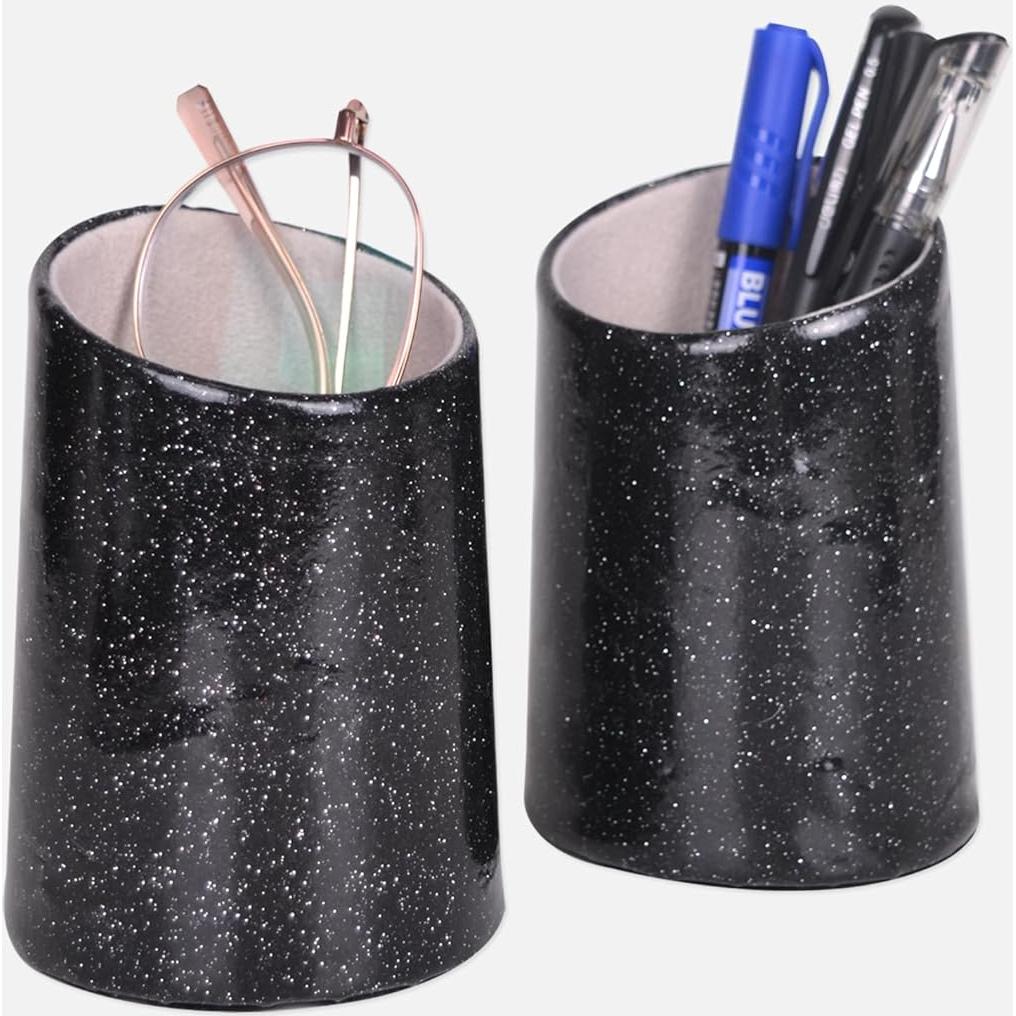 Soporte para Gafas Bleiou de Cuero PU Negro Brillante