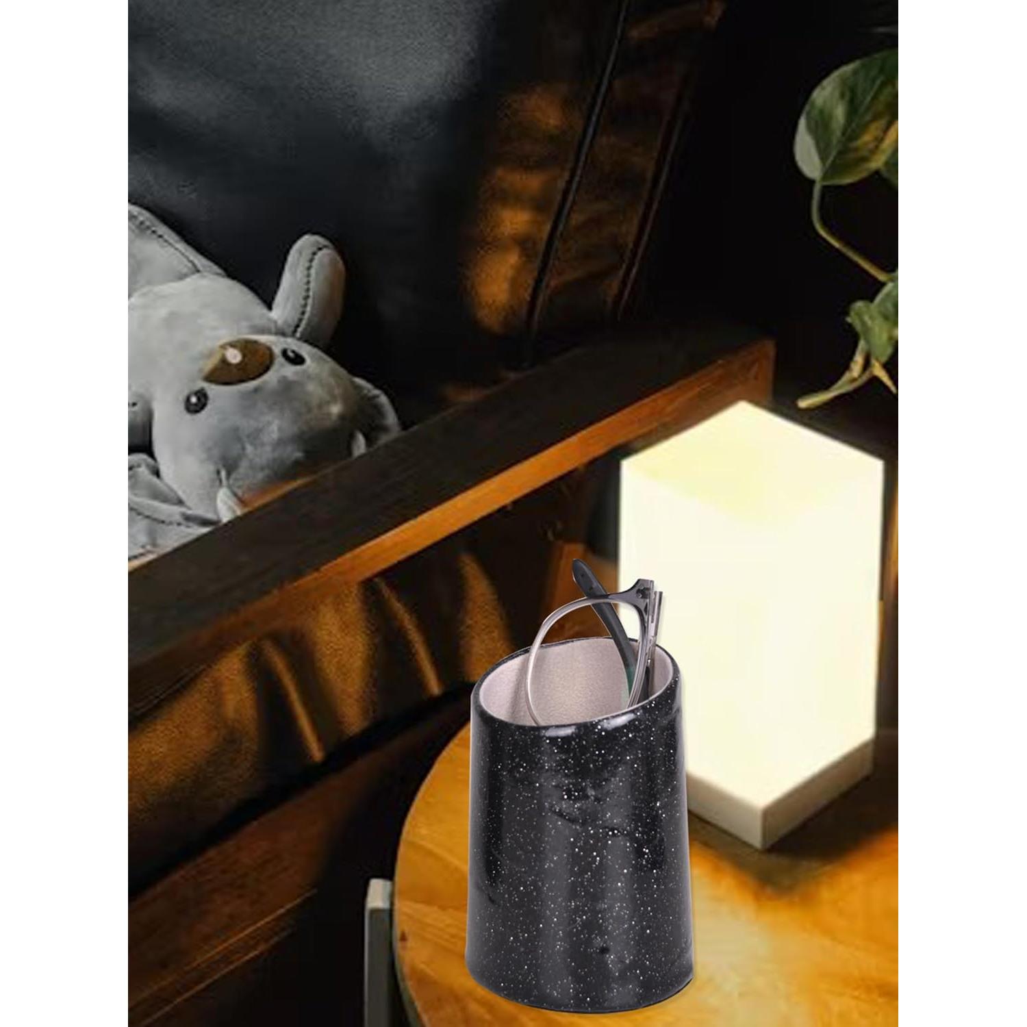 Soporte para Gafas Bleiou de Cuero PU Negro Brillante