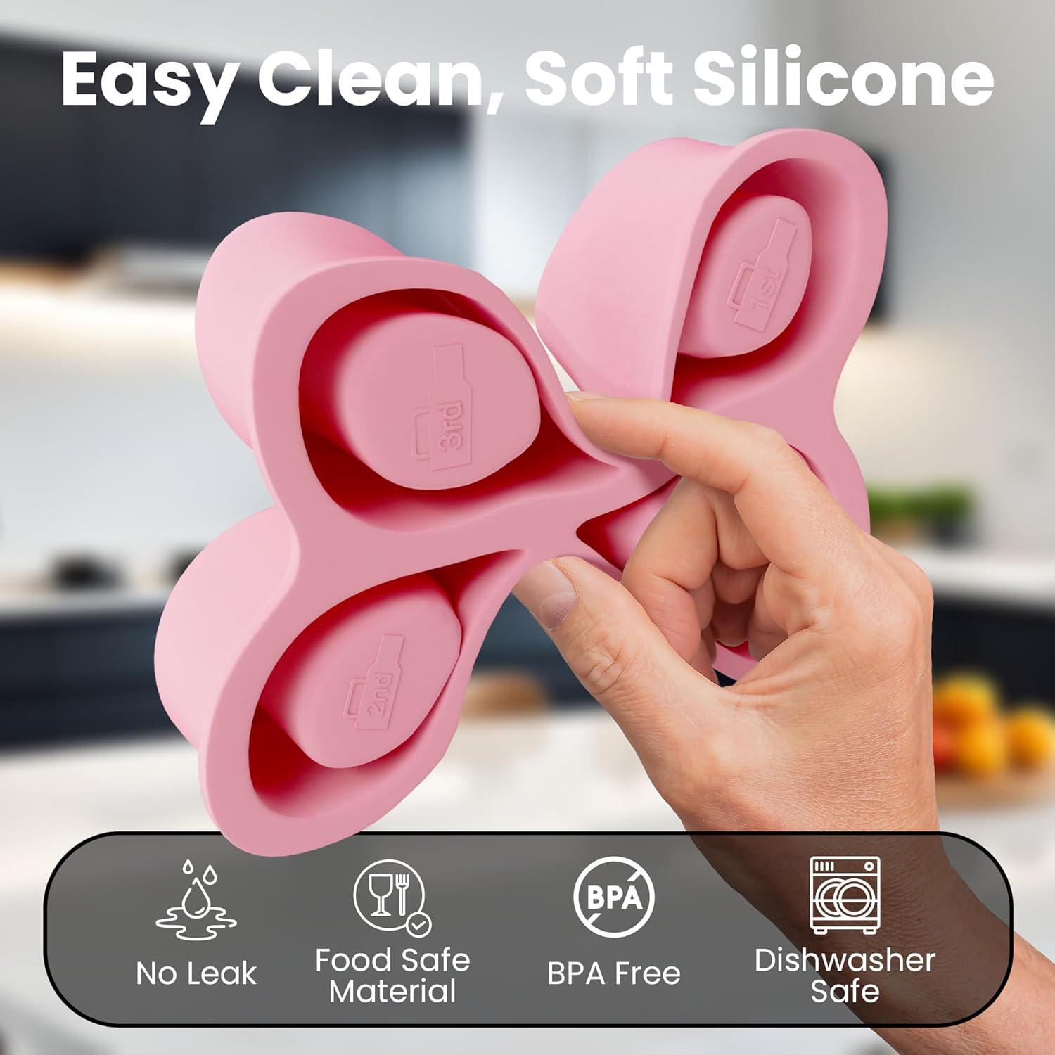 Bandeja de Hielo AB&CO-LIVING Rosa 4 Anillos para Taza