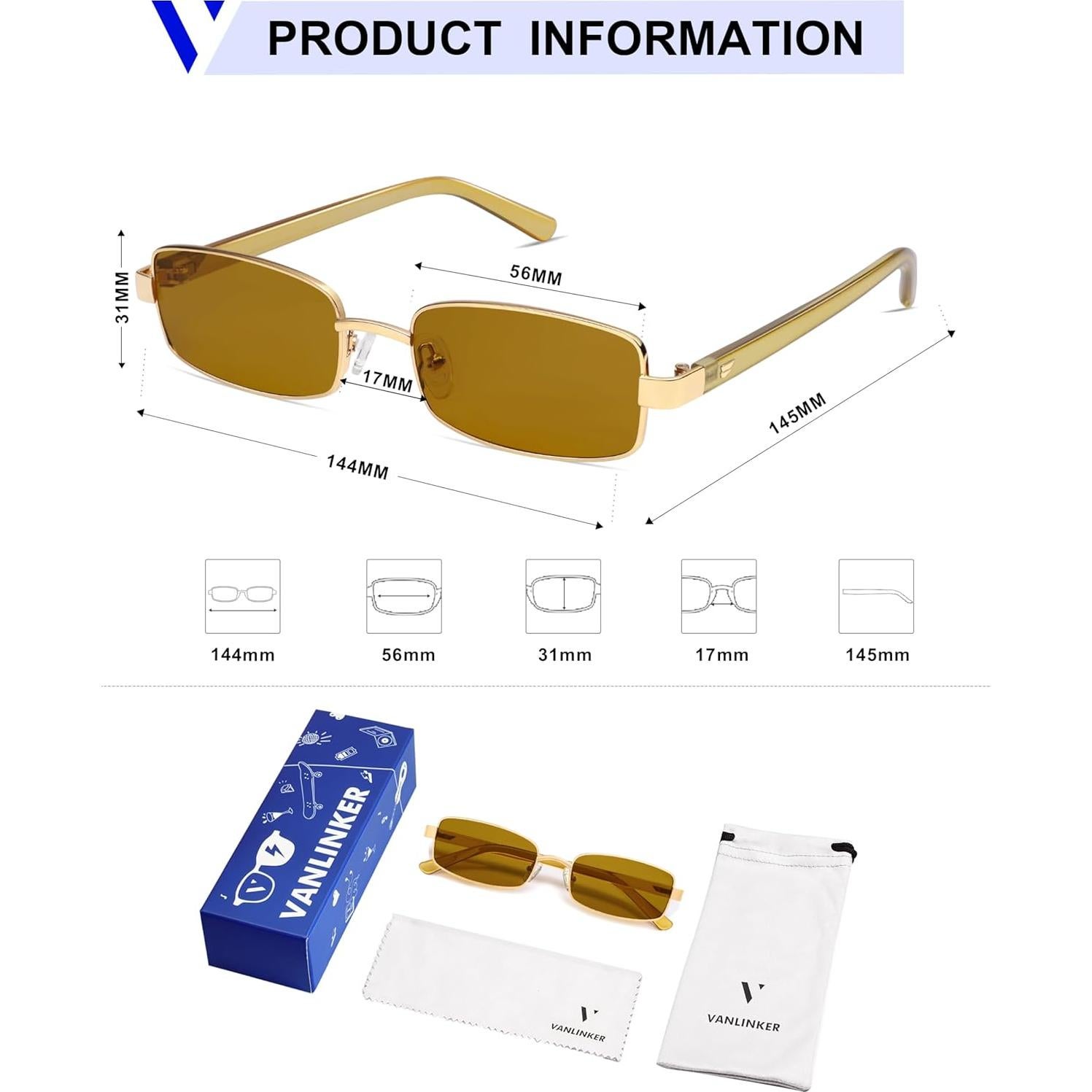Gafas de sol retro polarizadas VANLINKER VL9684 verdes