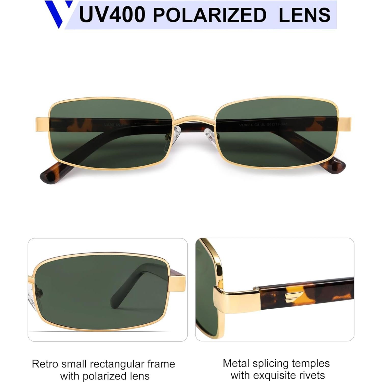 Gafas de sol retro VANLINKER VL9684 UV400 para hombres y mujeres