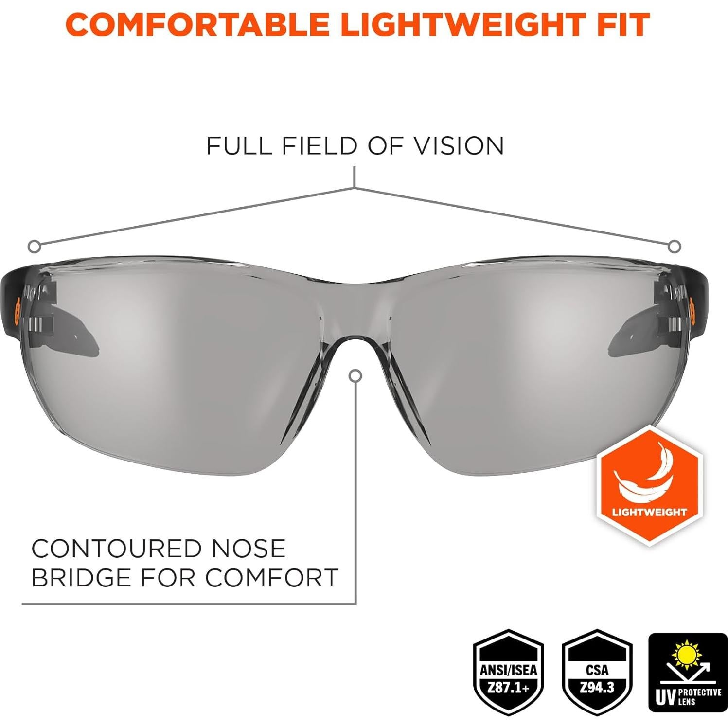 Gafas de Seguridad Ergodyne Skullerz Vali Antivaho Paquete de 2