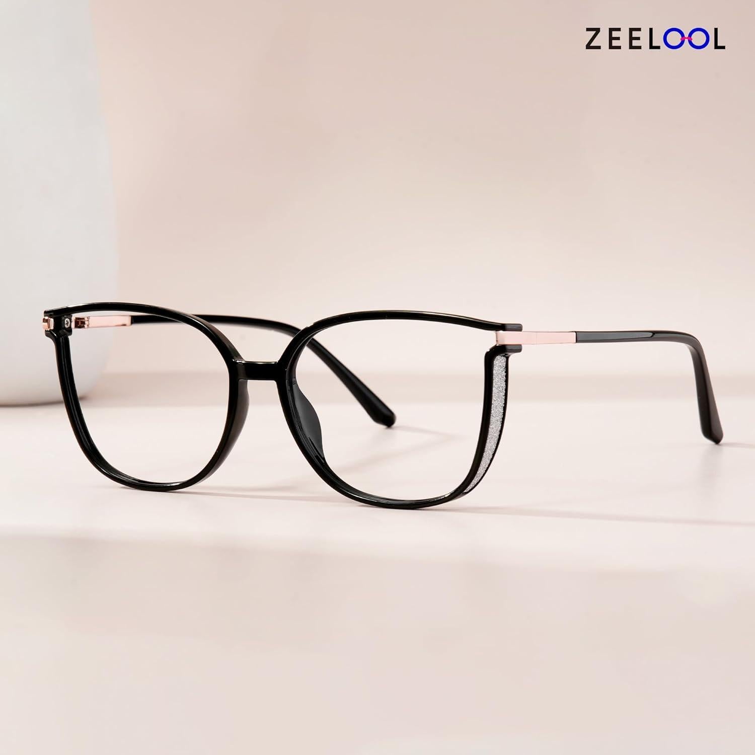 Gafas de luz azul Zeelool, marco TR90 ojo de gato para mujer