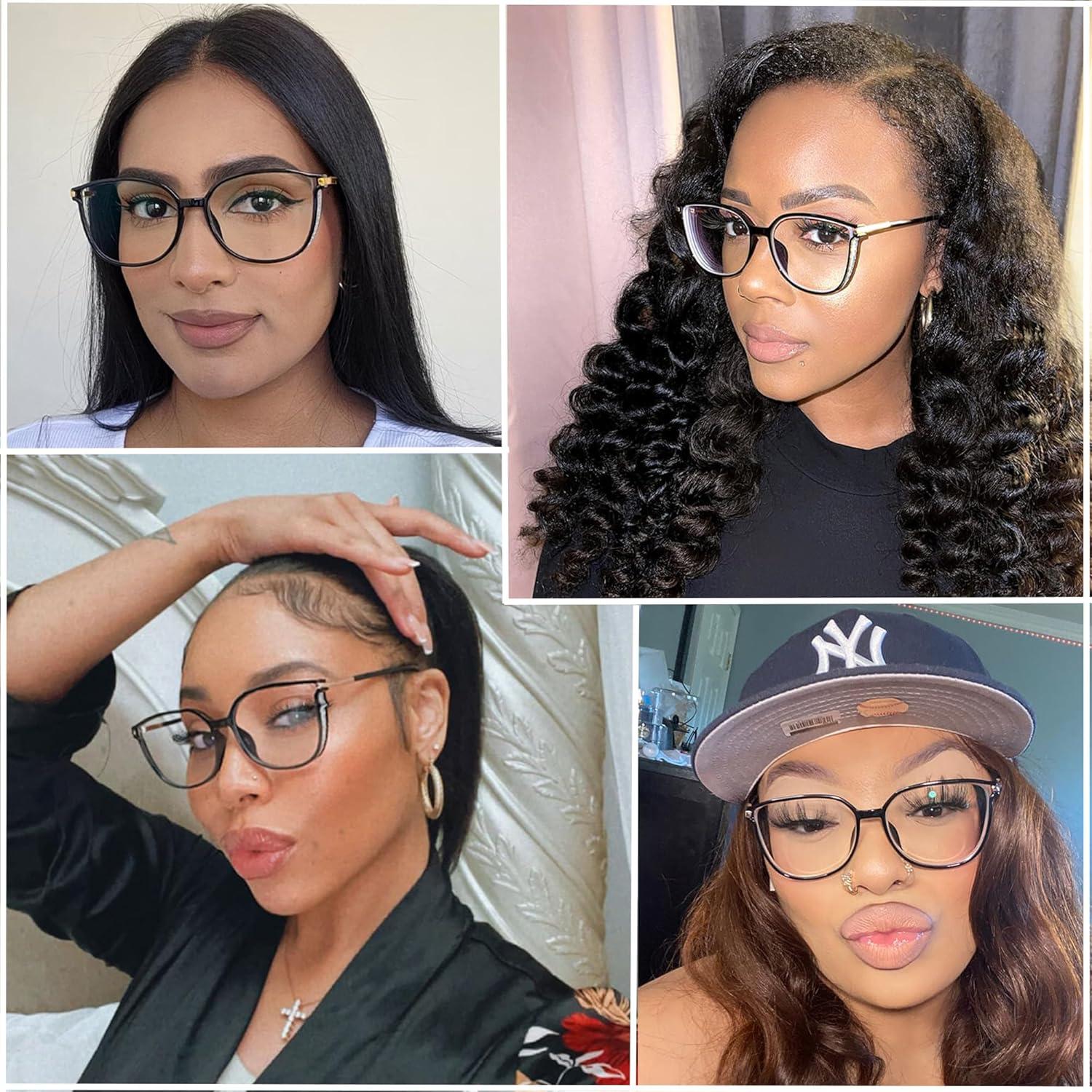 Gafas de luz azul Zeelool, marco TR90 ojo de gato para mujer