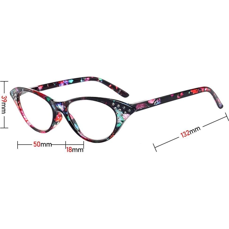 Gafas de Lectura OWN4B 4 Paquetes Ojos de Gato Vintage 1.00-4.00x
