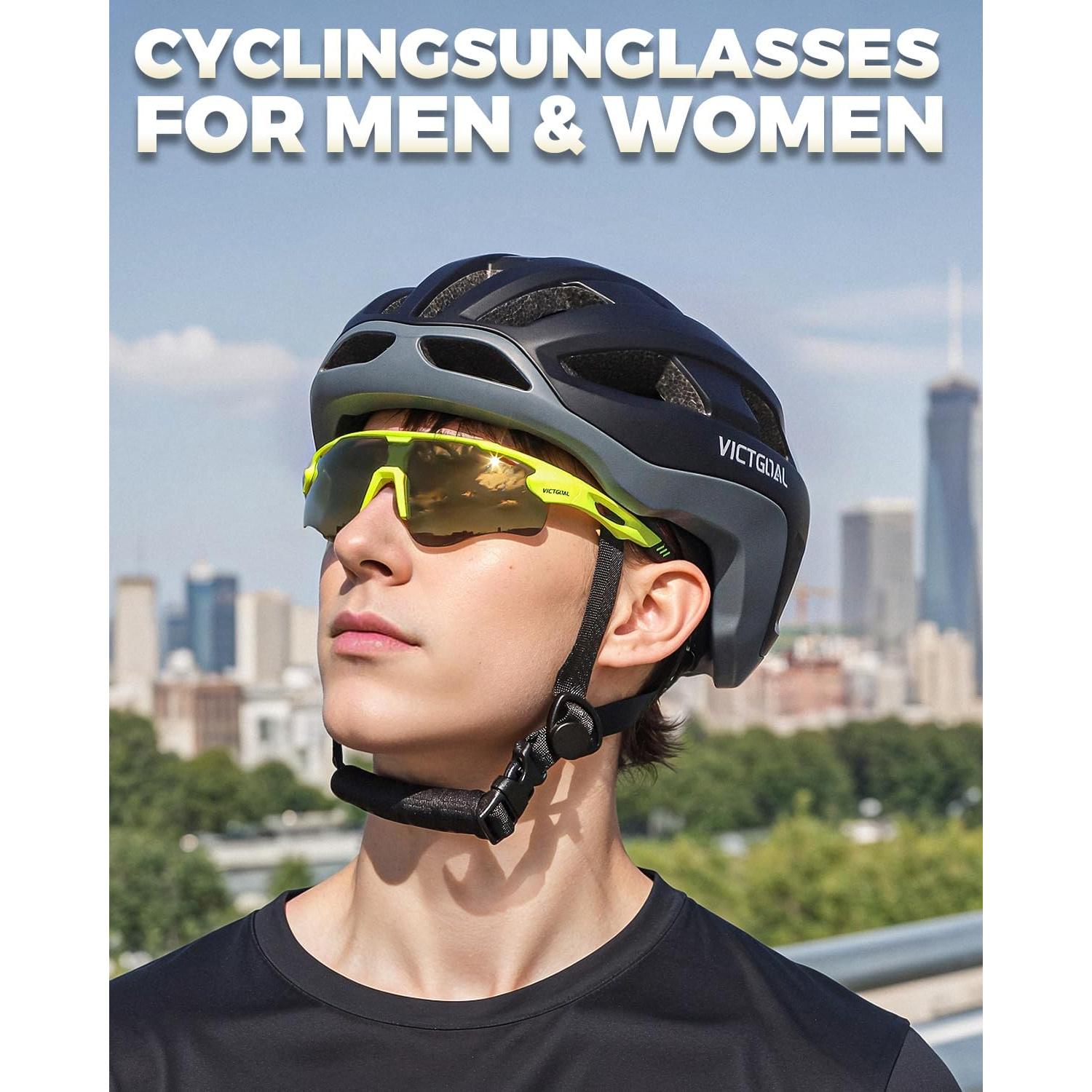 Gafas de Ciclismo VICTGOAL Polarizadas UV400 Unisex Amarillo