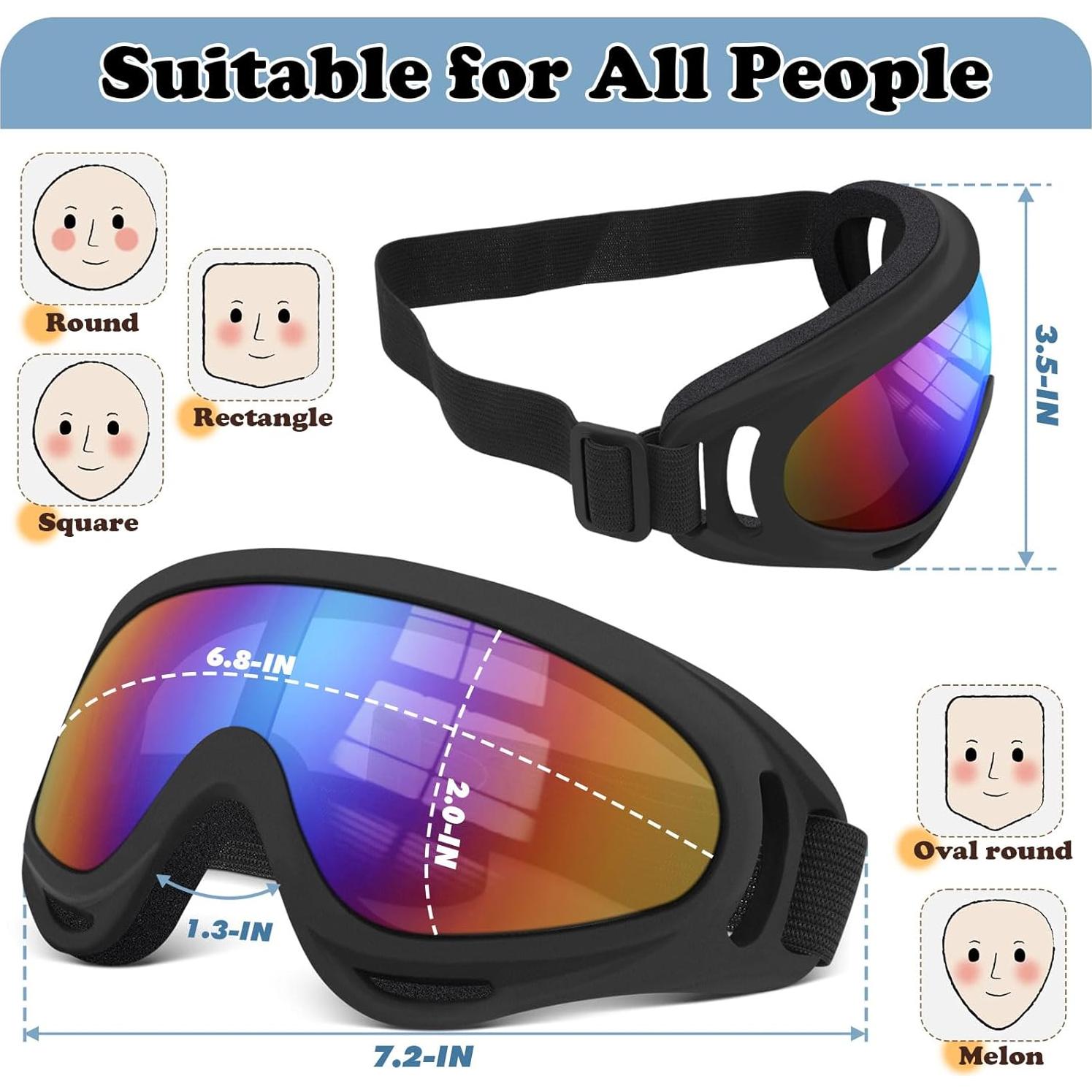 Gafas de Motocross YENPK - Paquete de 2 con Lentes Anti-impacto