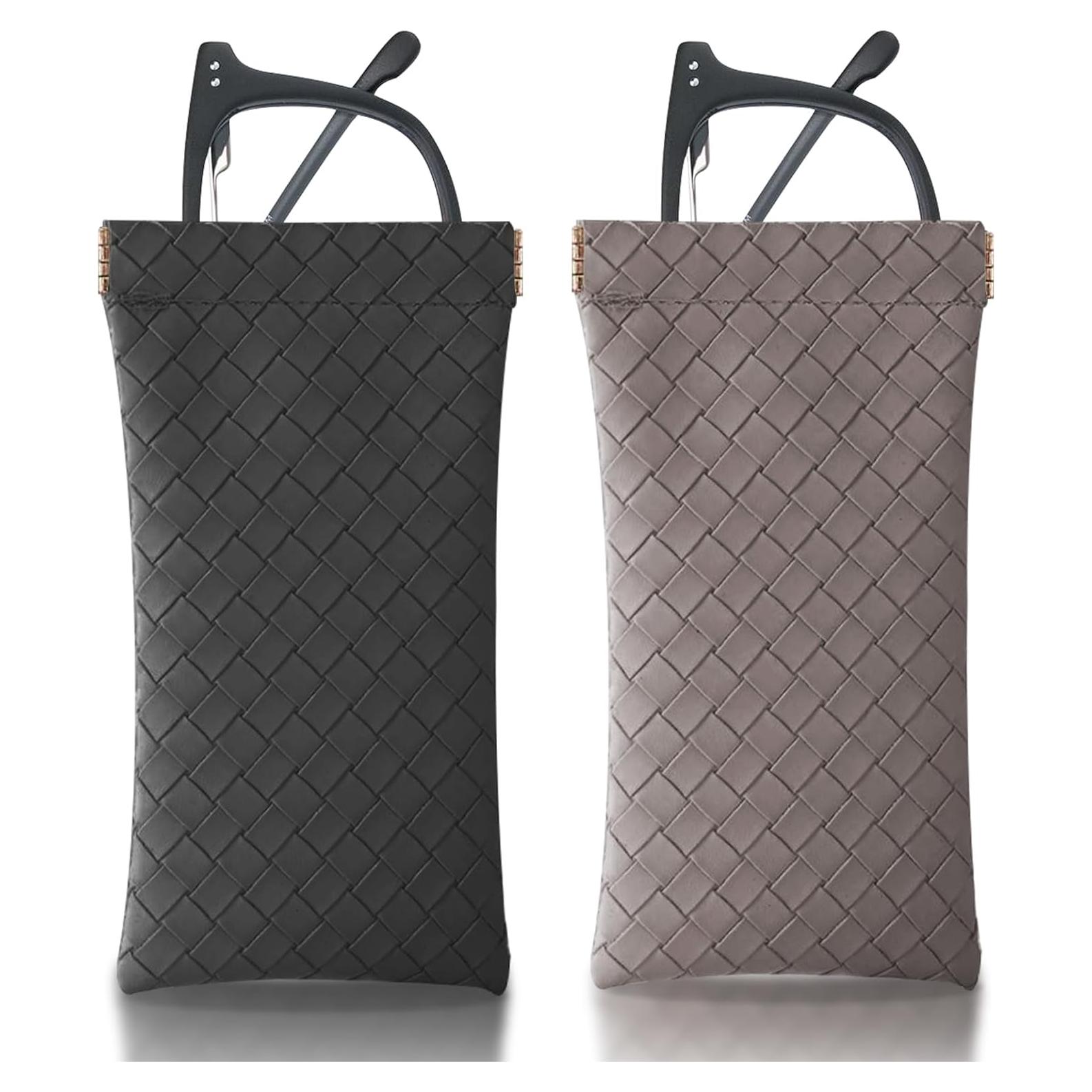 Estuche de Gafas de Sol 2 PCS Cuero PU Suave Unisex