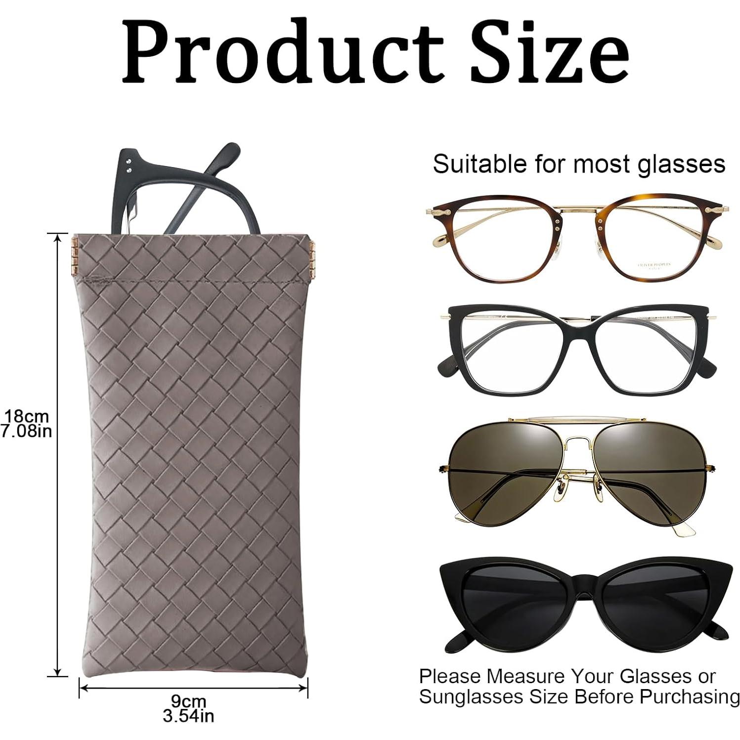 Estuche de Gafas de Sol 2 PCS Cuero PU Suave Unisex