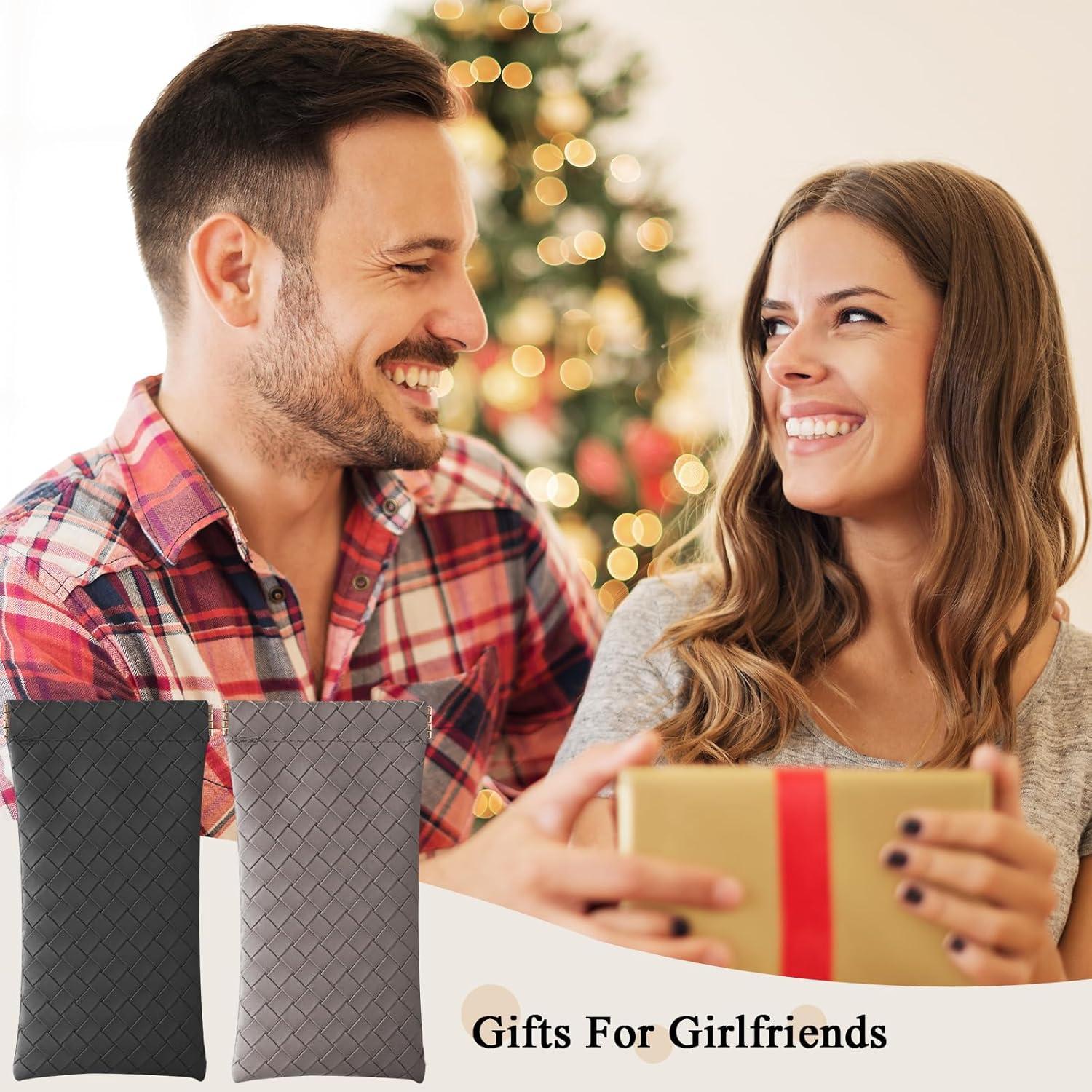 Estuche de Gafas de Sol 2 PCS Cuero PU Suave Unisex