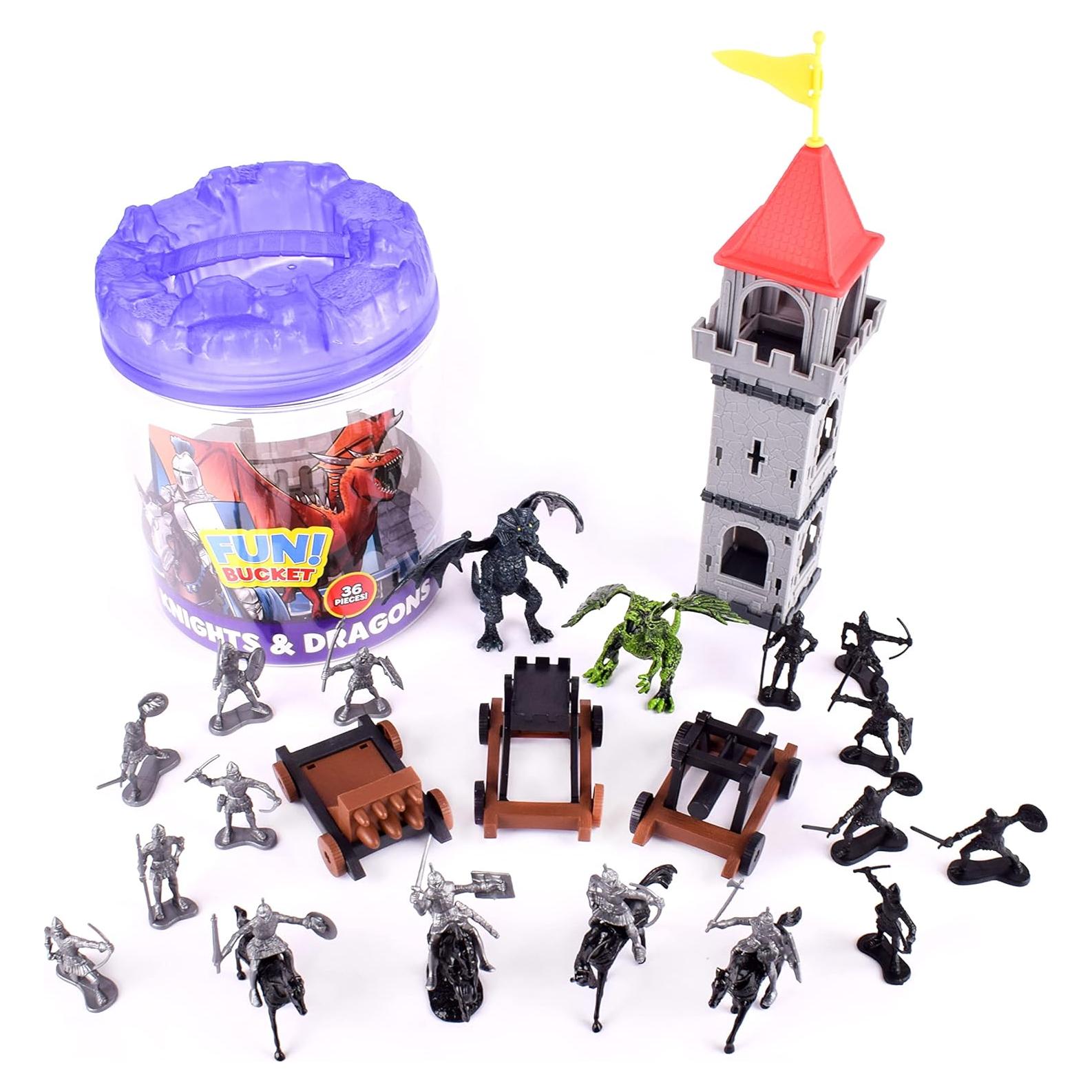 Figuras de Caballeros y Dragones Sunny Days 42 Piezas Juguete