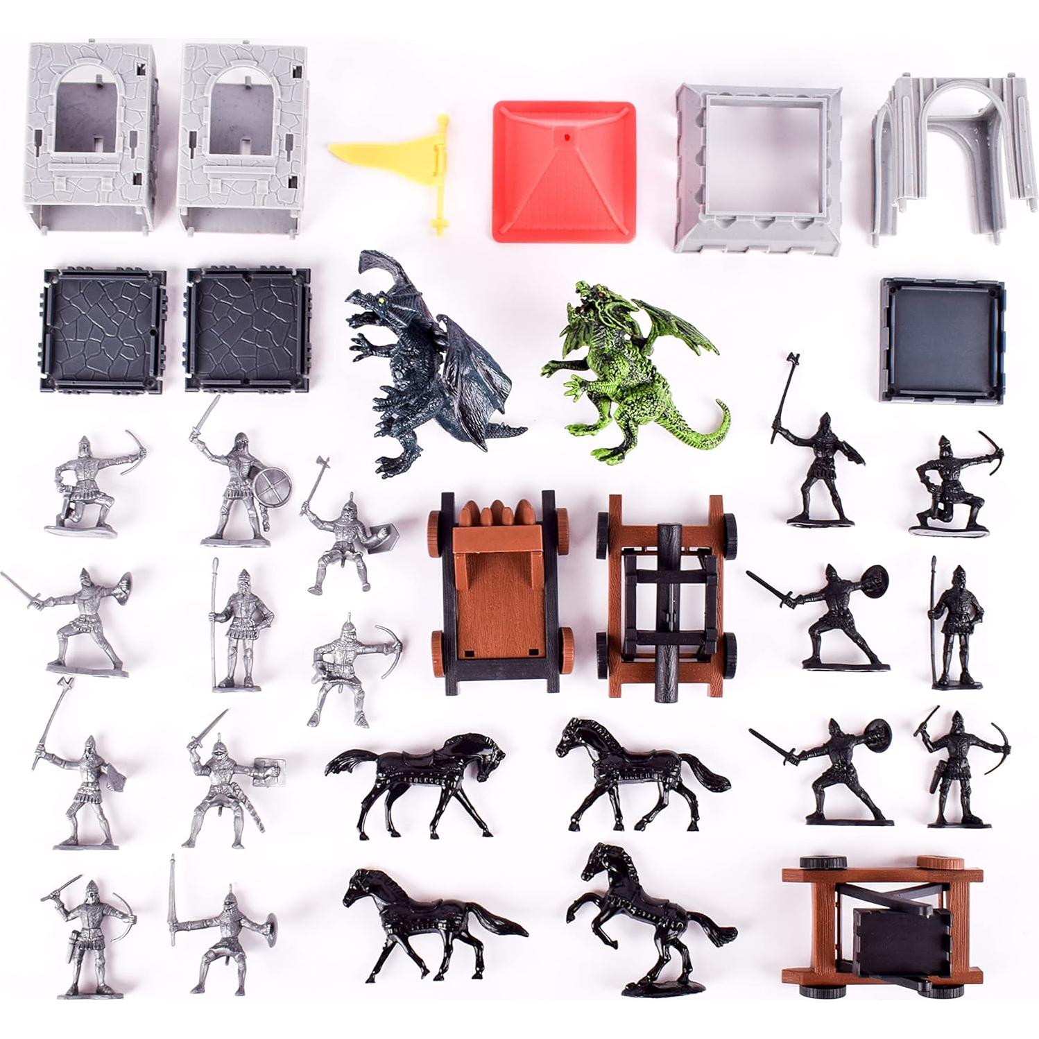 Figuras de Caballeros y Dragones Sunny Days 42 Piezas Juguete