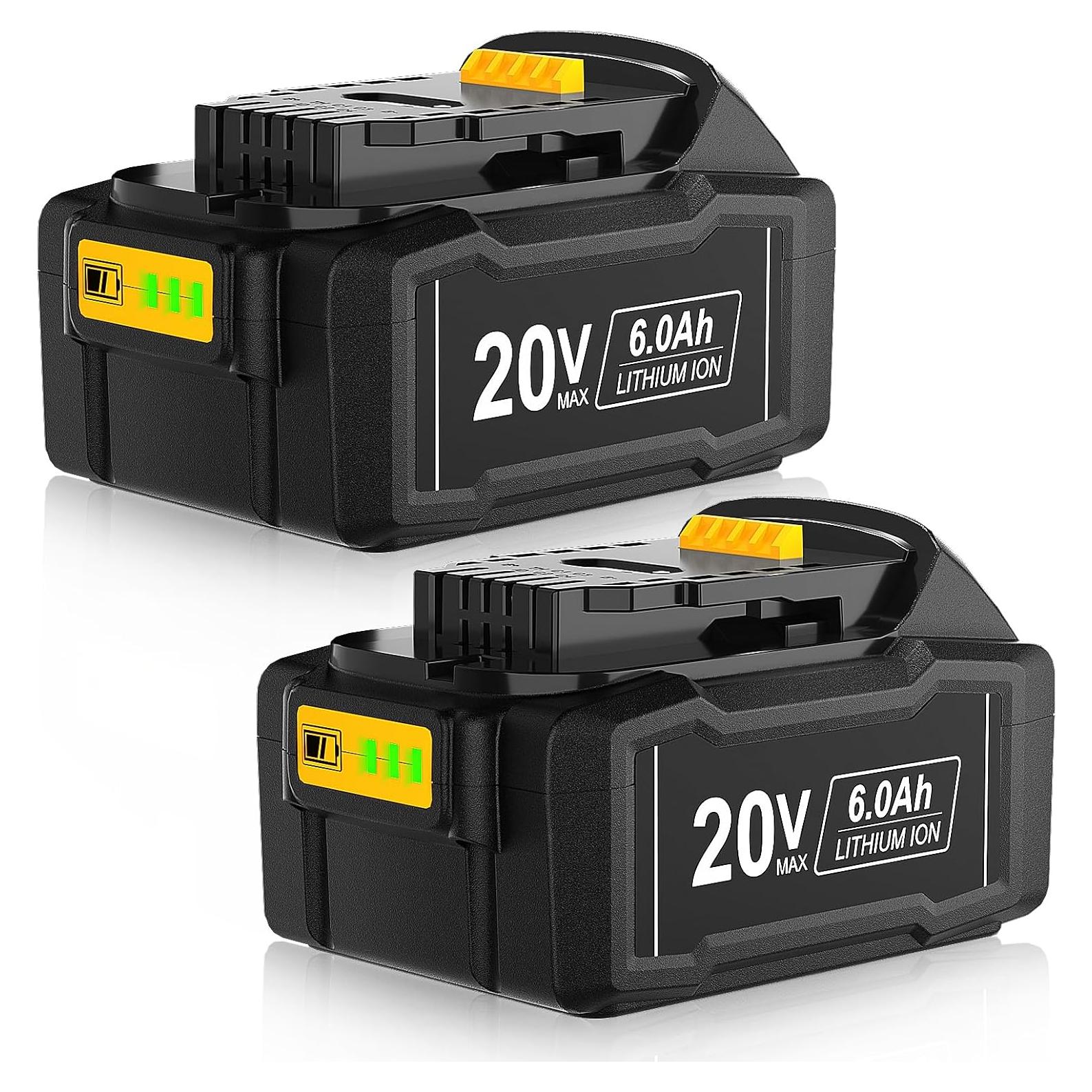 Paquete de 2 Baterías DSANKE 20V 6.0Ah USB Tipo-C