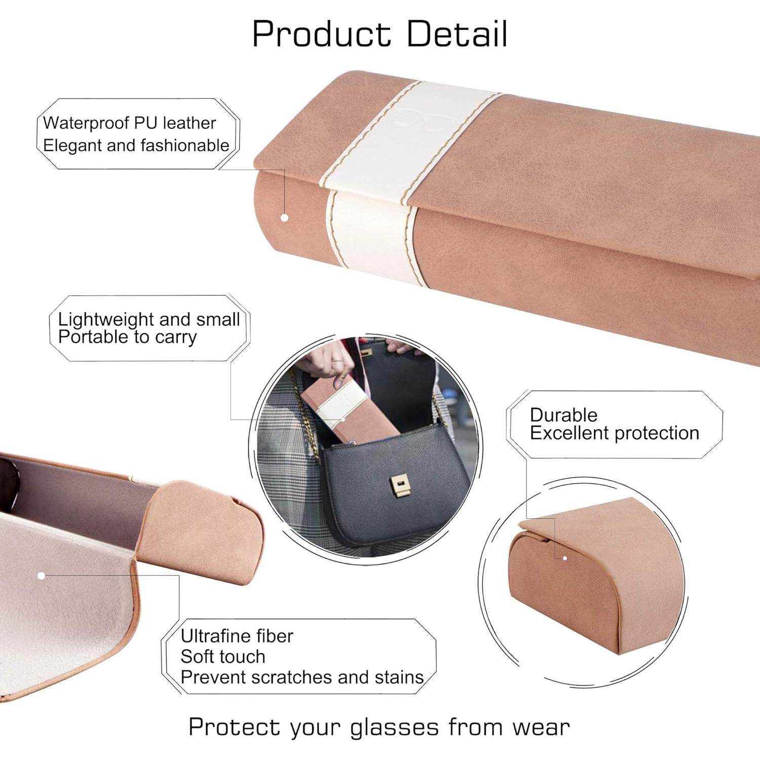 Estuche de Gafas Portátil YEIN Rosa Resistente y Ligero