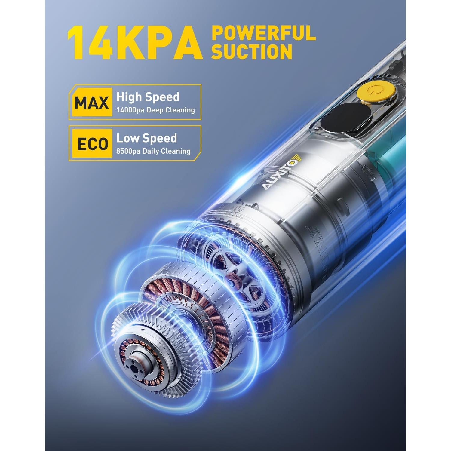 Aspiradora de Coche Portátil Inalámbrica AUXITO VC030 14000Pa