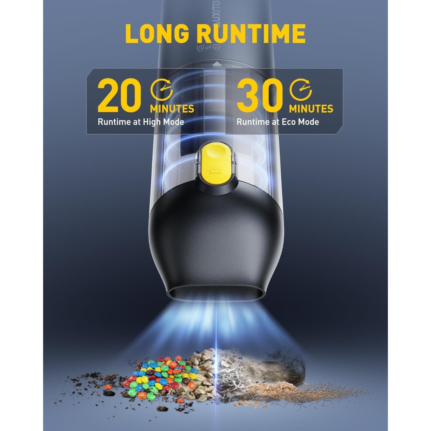 Aspiradora de Coche Portátil Inalámbrica AUXITO VC030 14000Pa