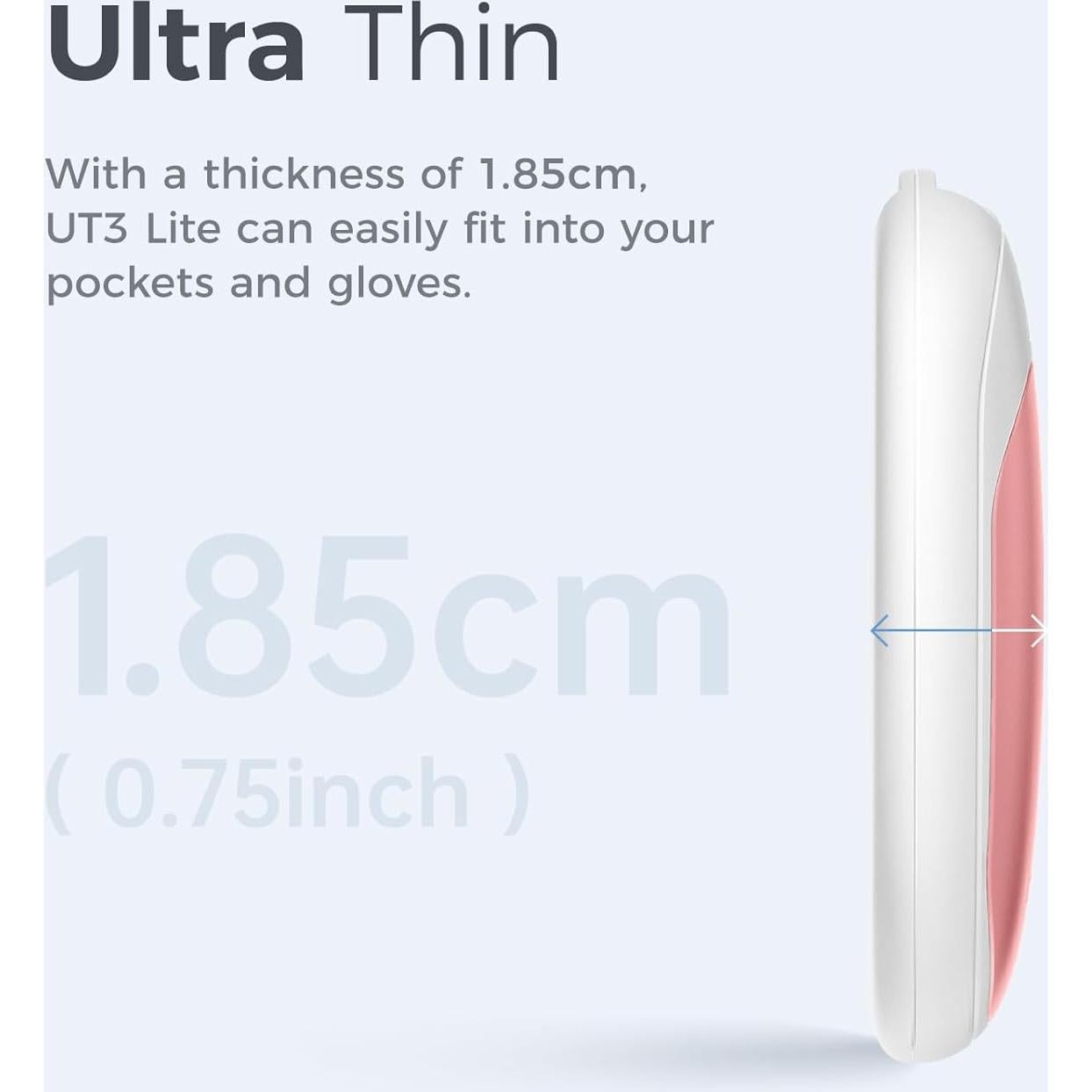 Calentadores de Manos OCOOPA UT3 Lite Recargables Rosa