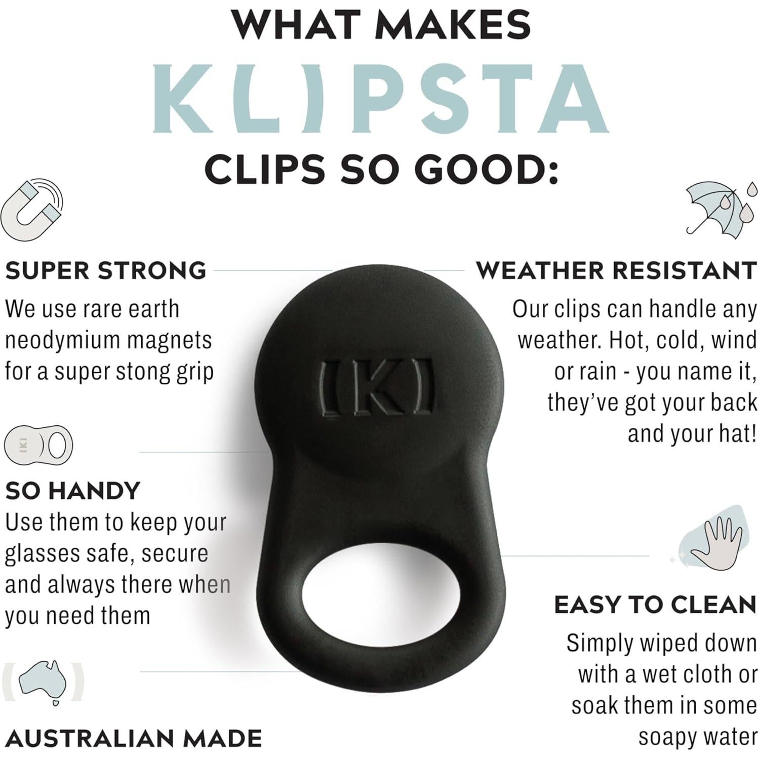 SPEX Clips para Gafas - Soporte Magnético Negro (2 Pzs)