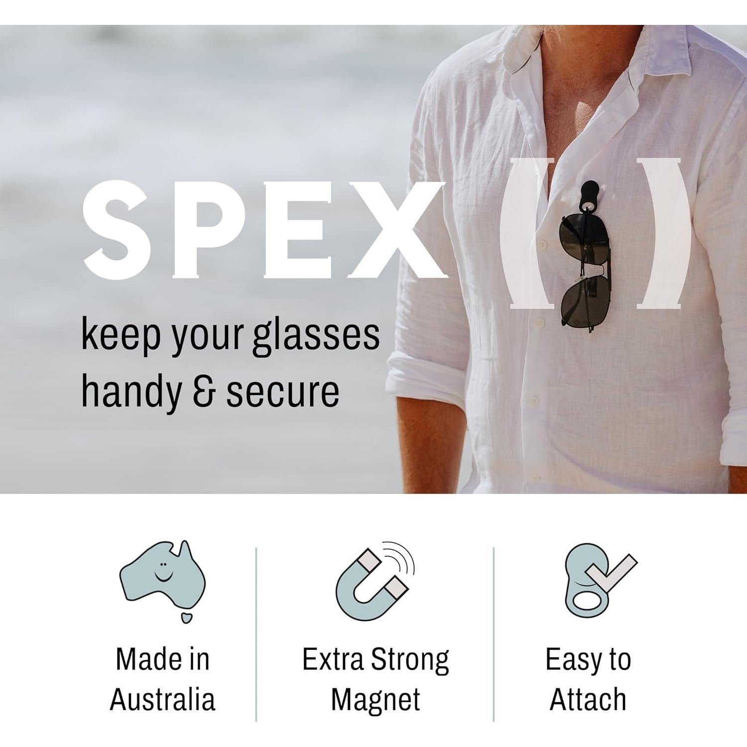 SPEX Clips para Gafas - Soporte Magnético (Paquete de 2)