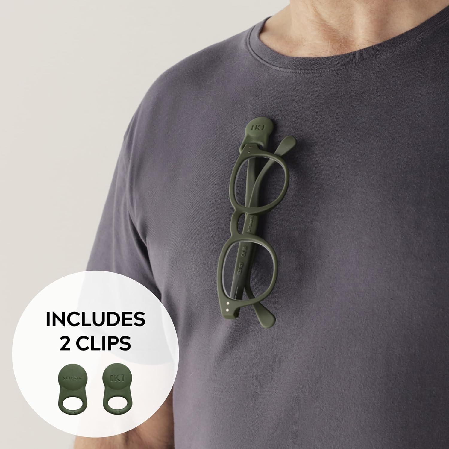 SPEX Clips para Gafas - Soporte Magnético Verde Oliva