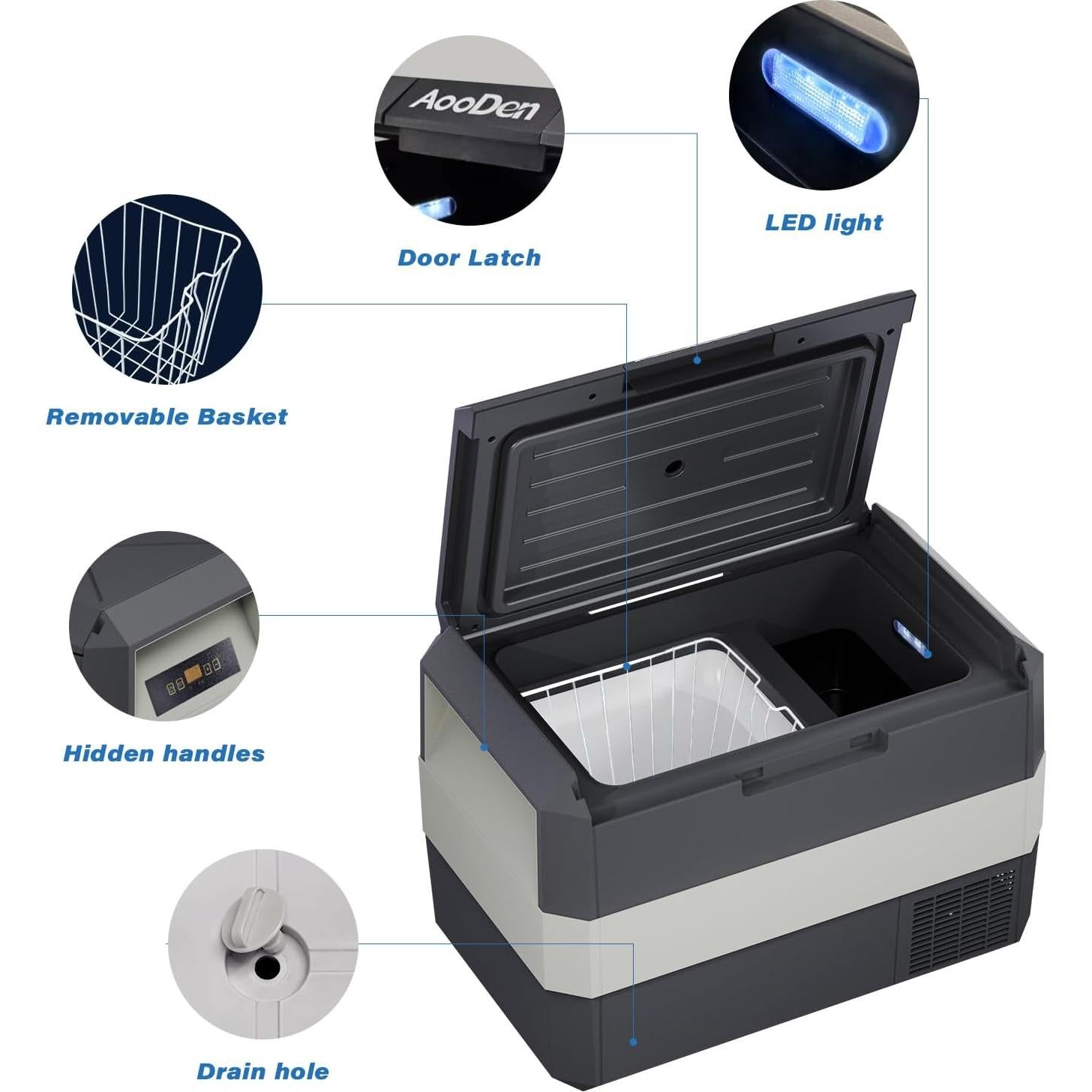 Refrigerador portátil AooDen ECF-30 30L -7°C a 53°C